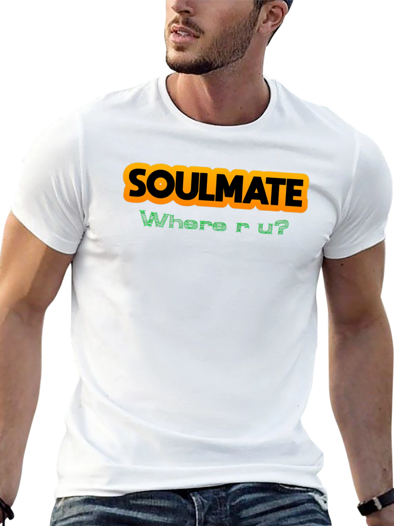 Black Soulmate Where R U? Graphic T-Shirt - Black view 13