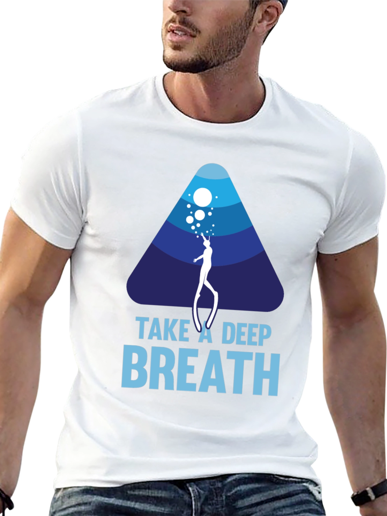 Black Take A Deep Breath Scuba Diving T-Shirt view 13