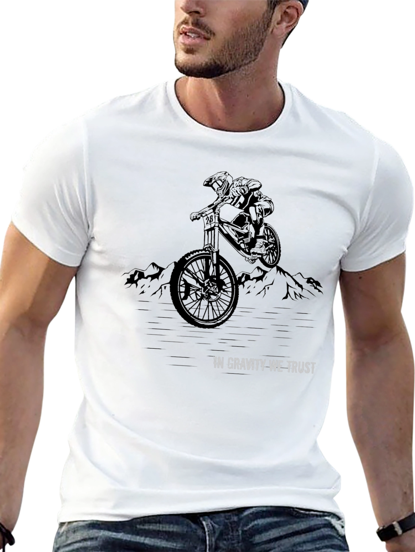 Black Gravity Trust Mountain Bike Graphic Tee view 13