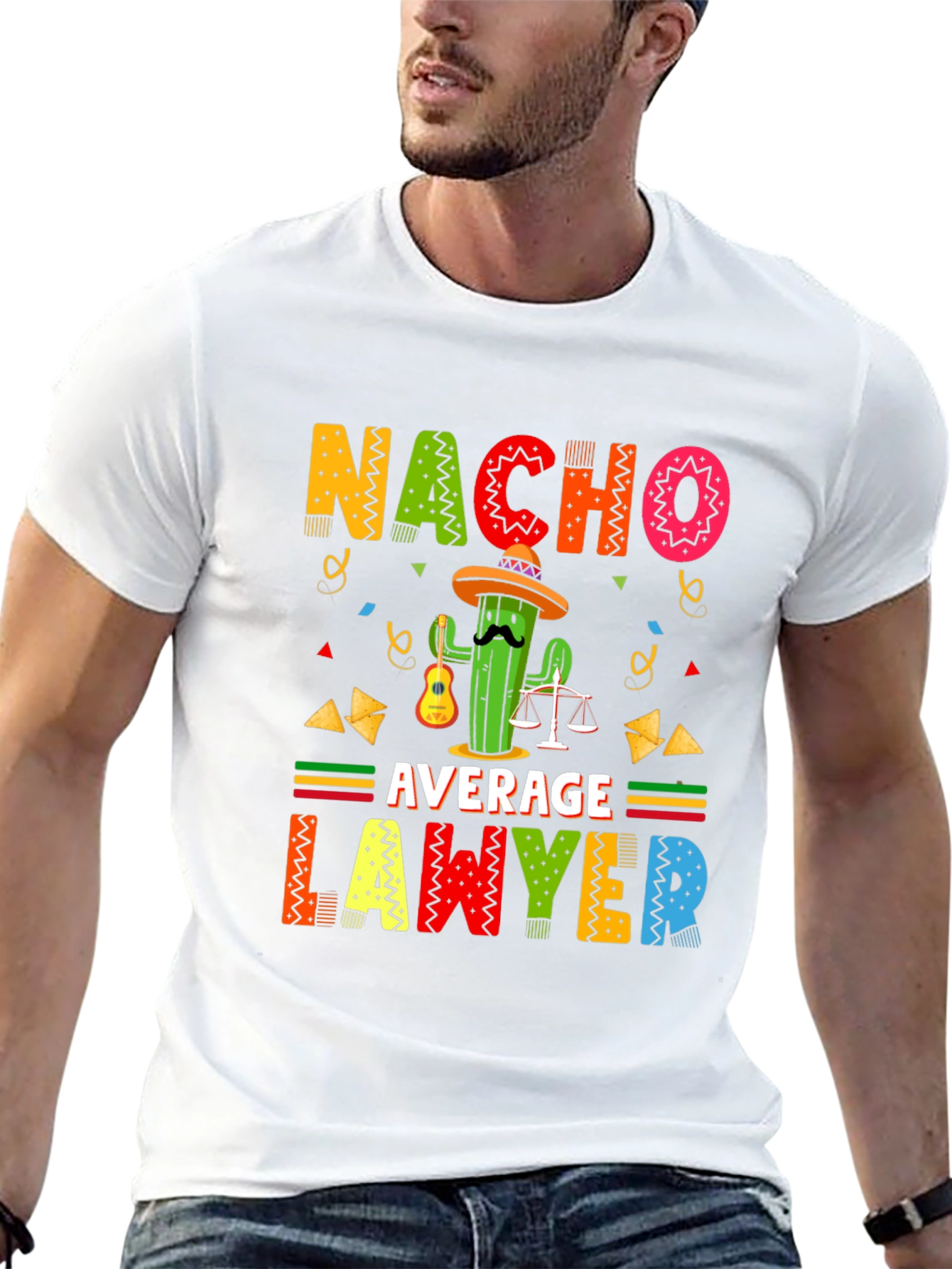 Black Nacho Average Lawyer Black T-Shirt view 13