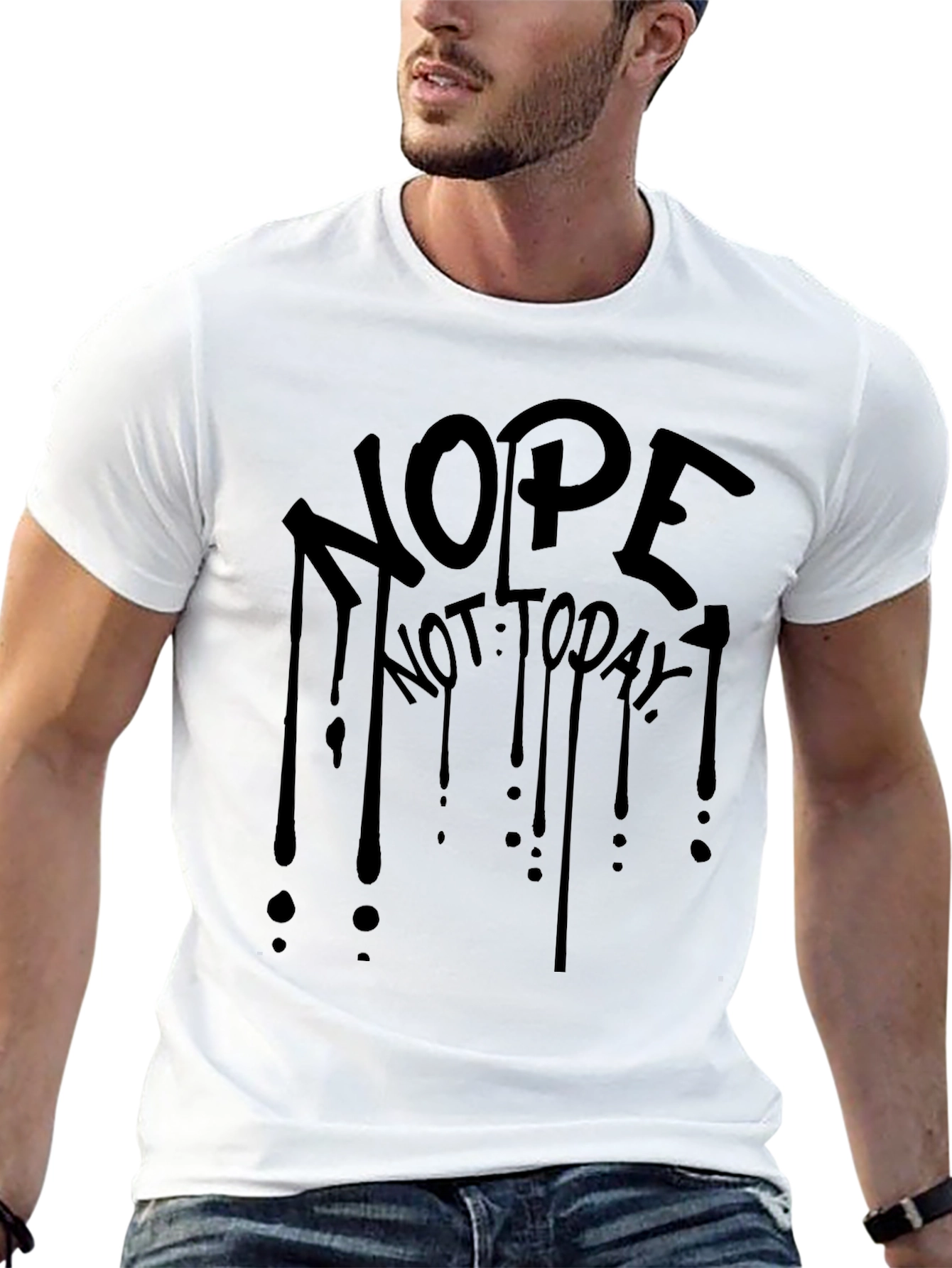 Black Nope Not Today Black Graphic Tee view 13