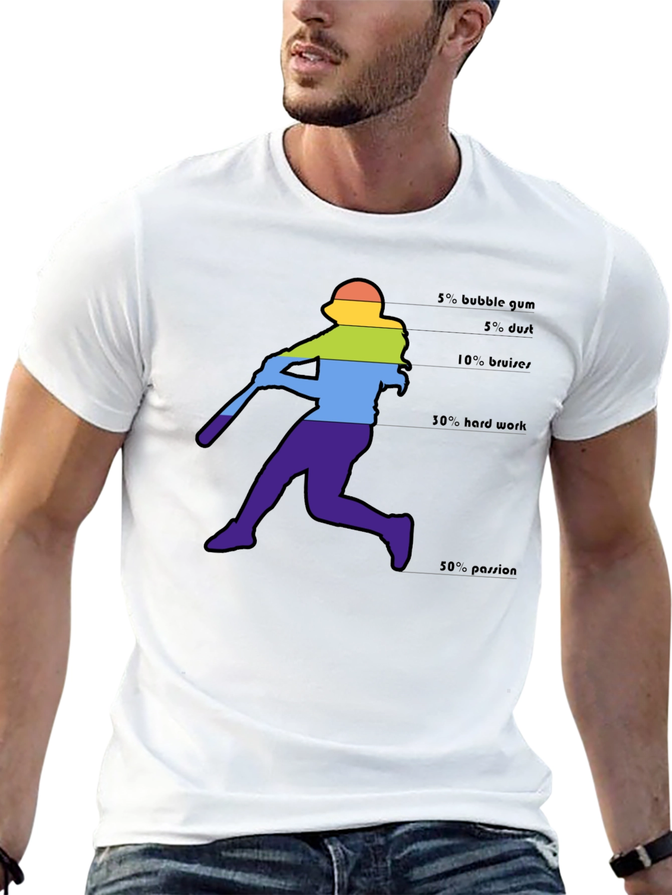 Black Batter Up! Baseball Fan T-Shirt view 13