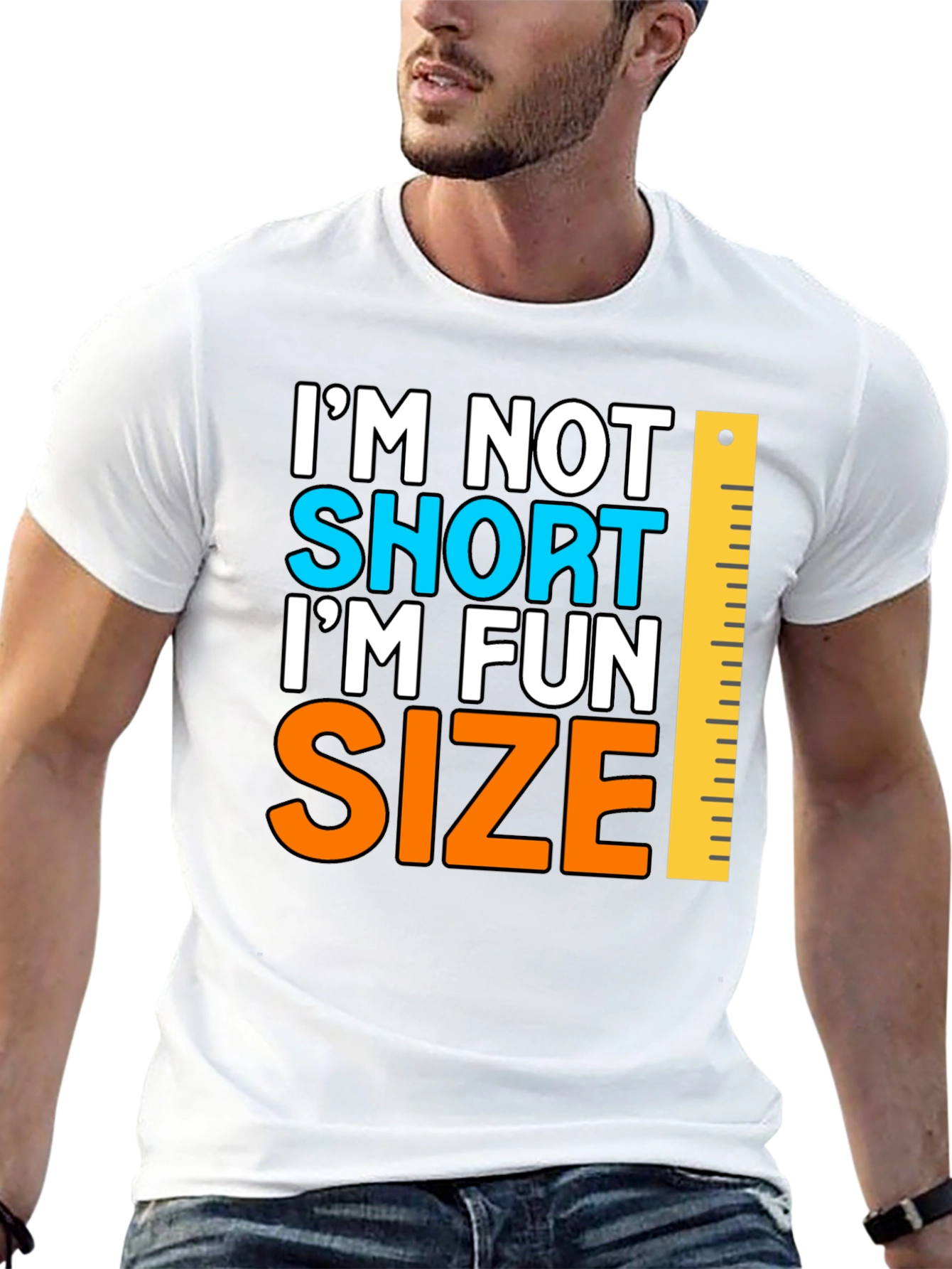 Black Fun Size T-Shirt - Humorous Short Joke view 13