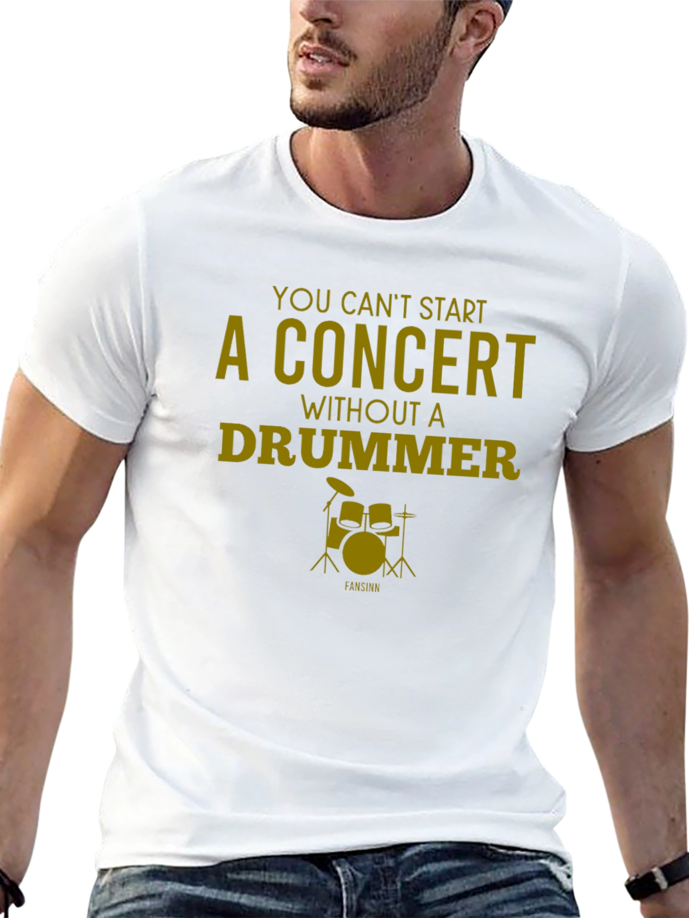 Black Concert Drummer Graphic Tee view 13