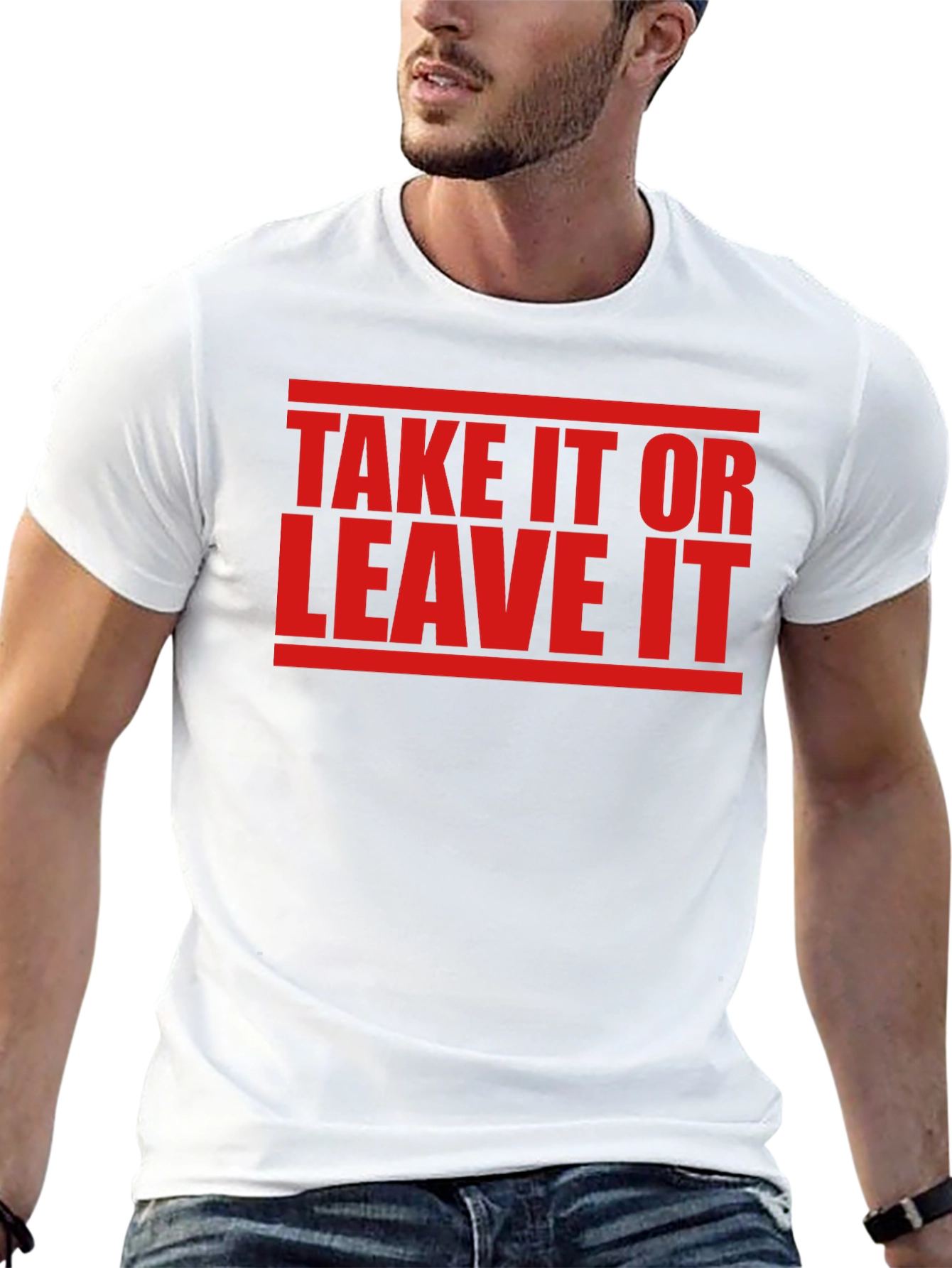 Black Take It Or Leave It Graphic Tee view 13