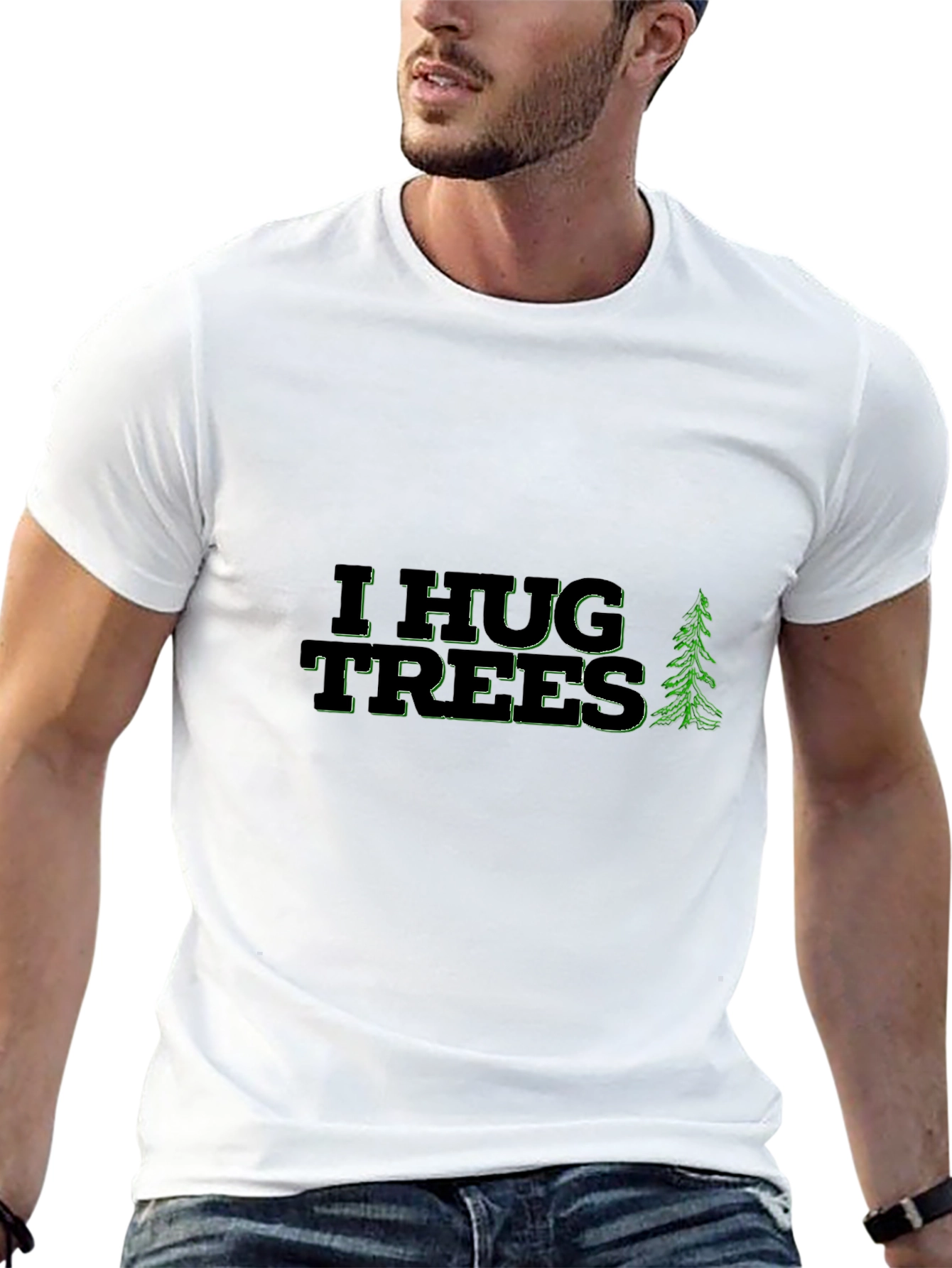 Black I Hug Trees Graphic Tee - Nature Lover Shirt view 13