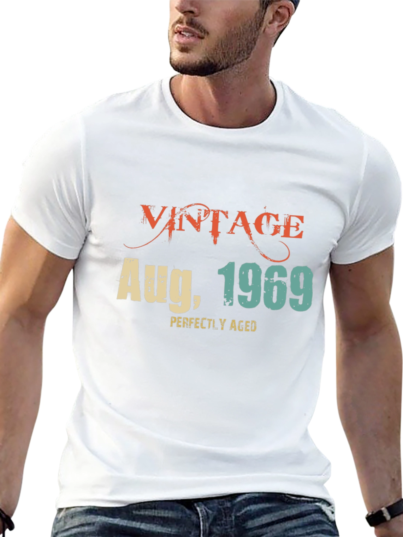 Black Vintage August 1969 T-Shirt - Perfectly Aged view 13
