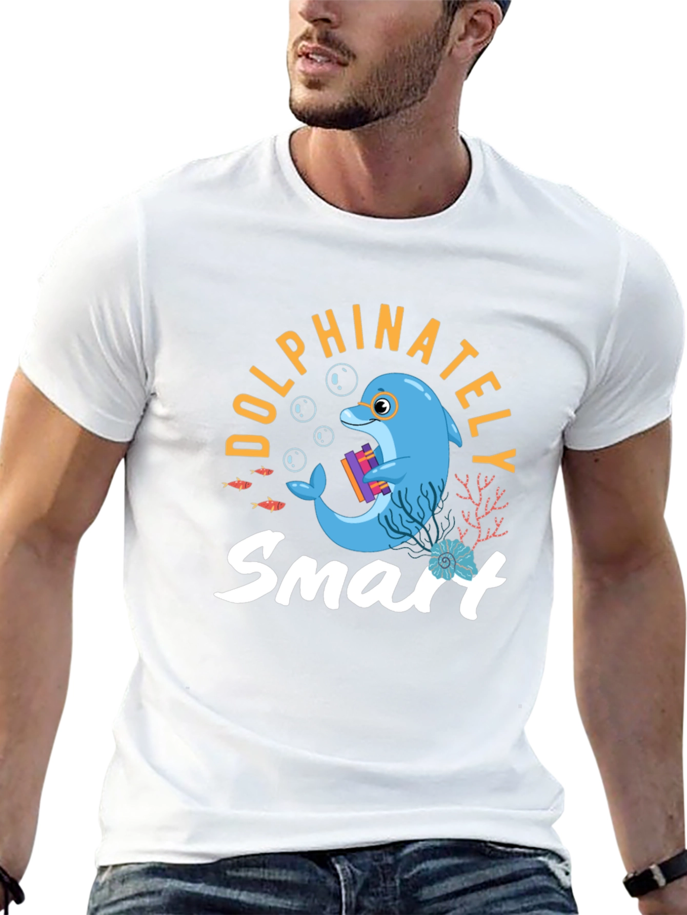 Black Dolphinately Smart T-Shirt view 13