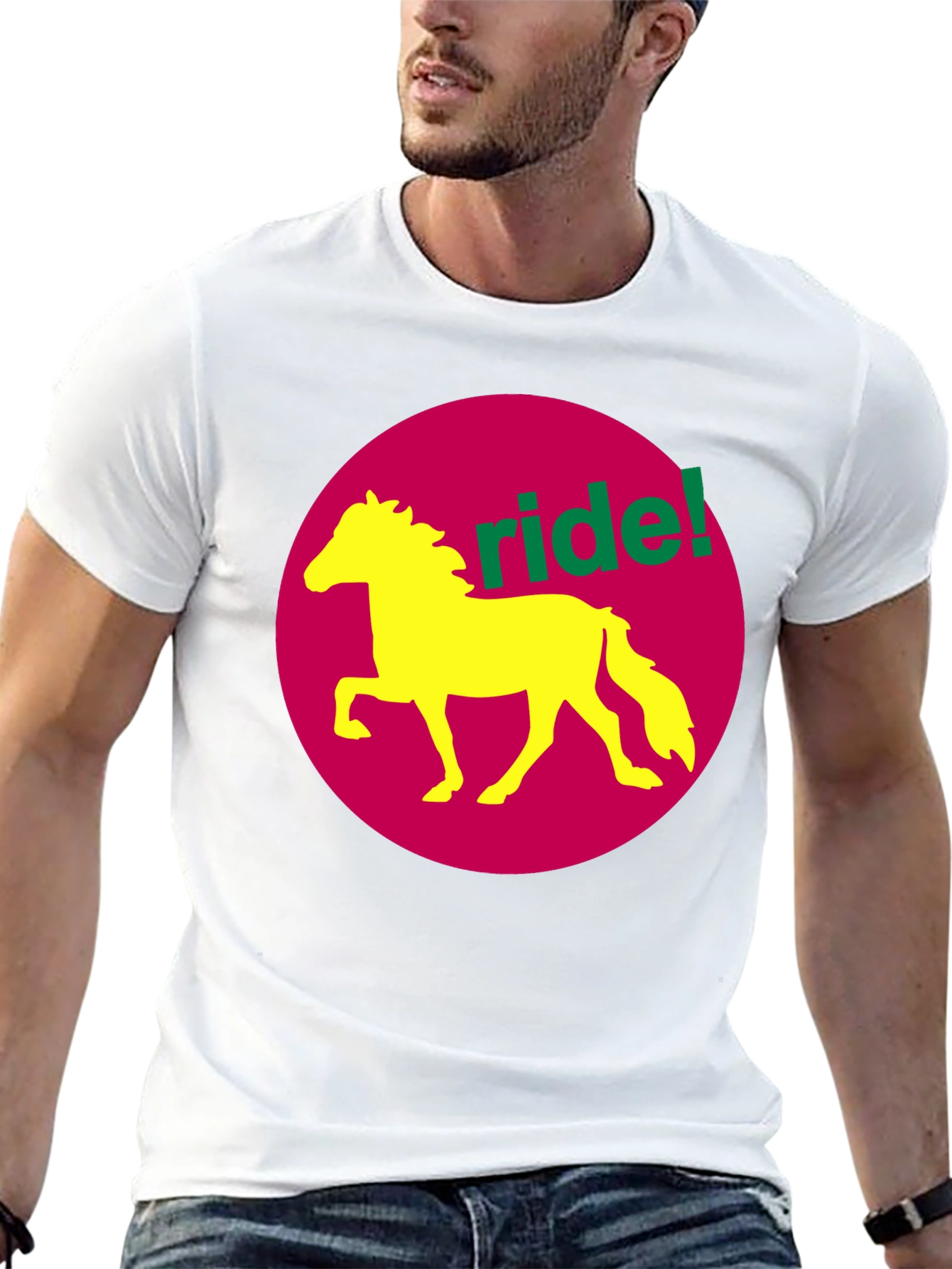 Black Ride! Graphic Tee - Horse Design view 13