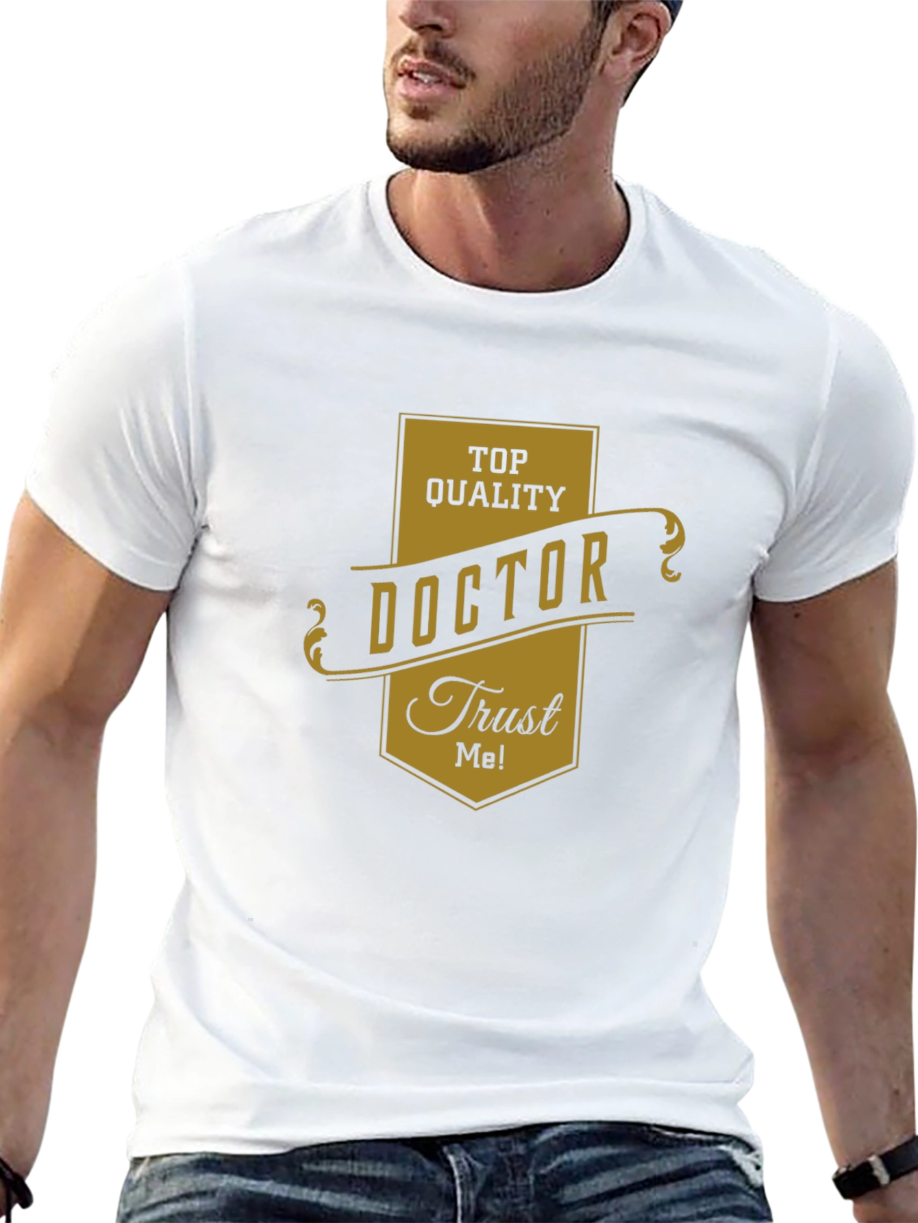 Black Top Quality Doctor Trust Me! Black T-Shirt view 13