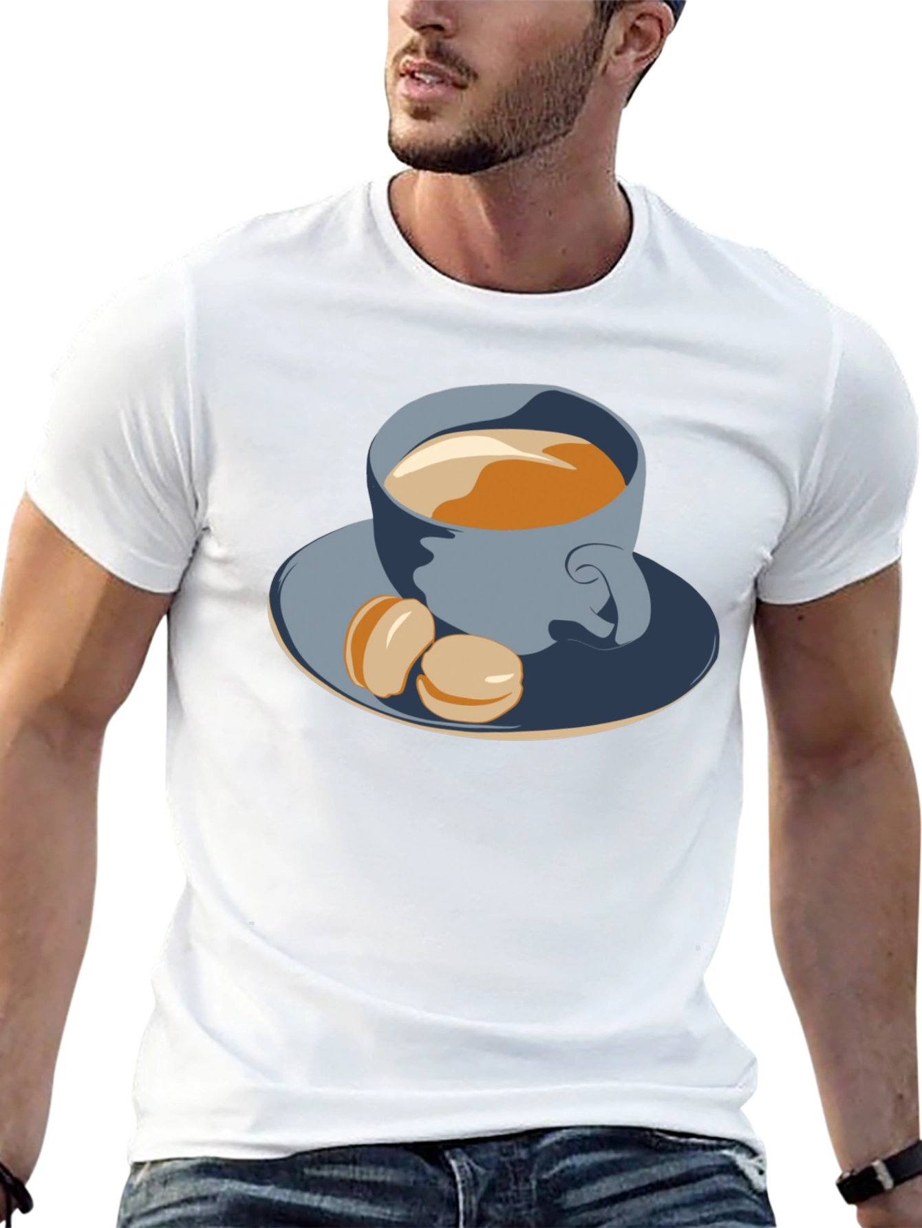 Black Coffee & Macarons Graphic Tee - Stylish Comfort view 13