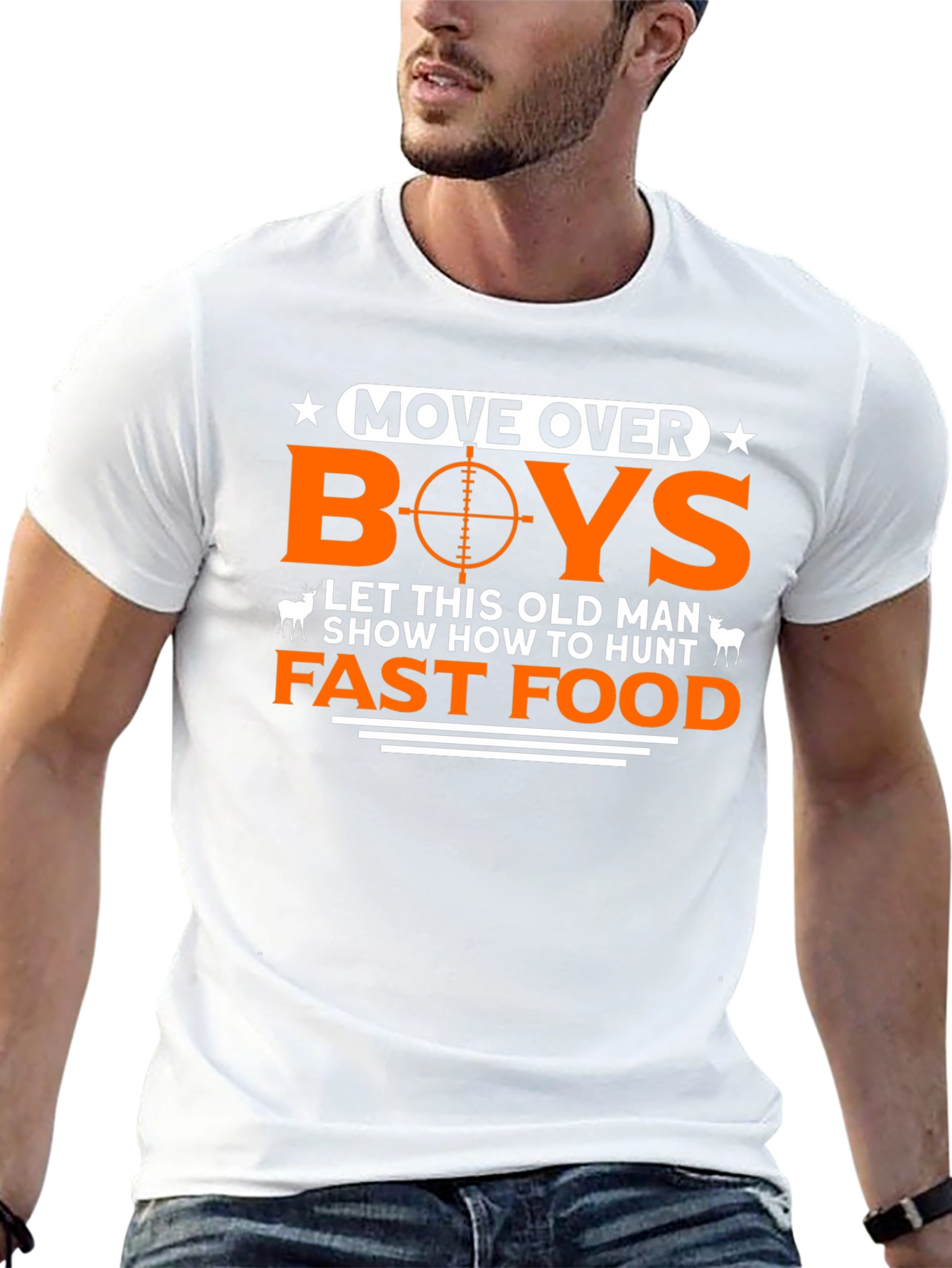 Black Funny Hunting T-Shirt: Move Over Boys view 13