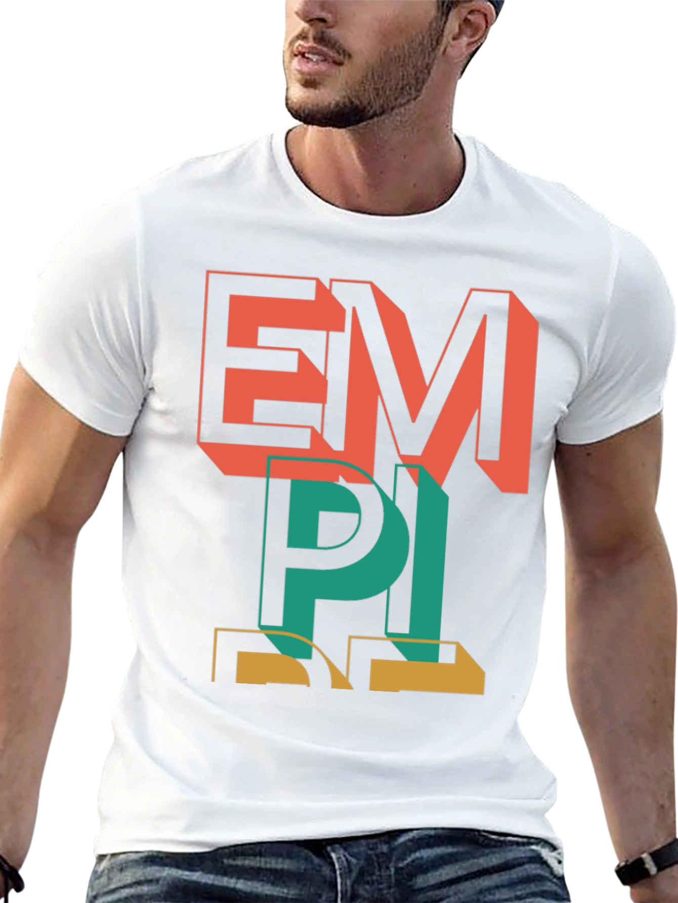 Black Retro Style Graphic Tee - EMPI Print view 13