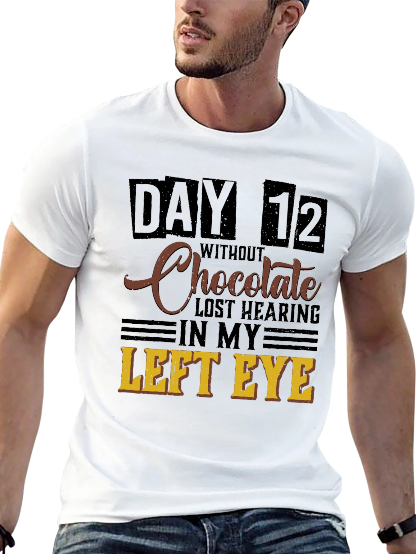 Black Funny Chocolate Withdrawal T-Shirt view 13