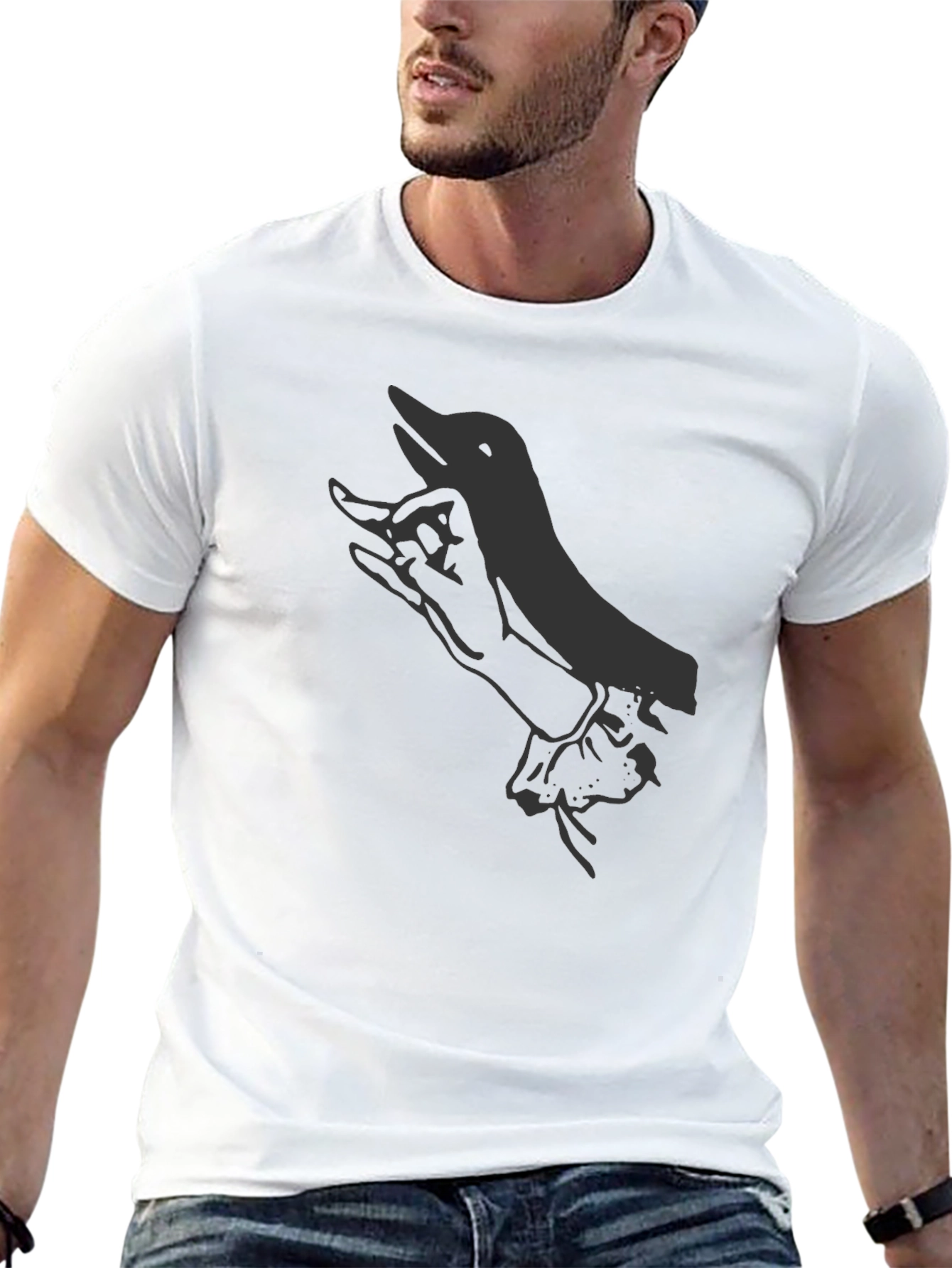 Shadow Puppet T-Shirt - Men's Black Graphic Tee - 13