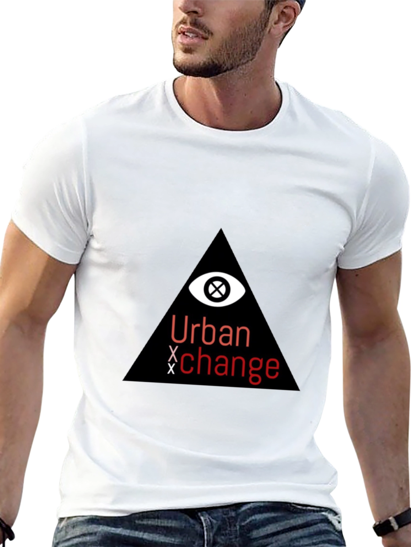 Black Urban Exchange Graphic Tee - Black Cotton Blend view 13