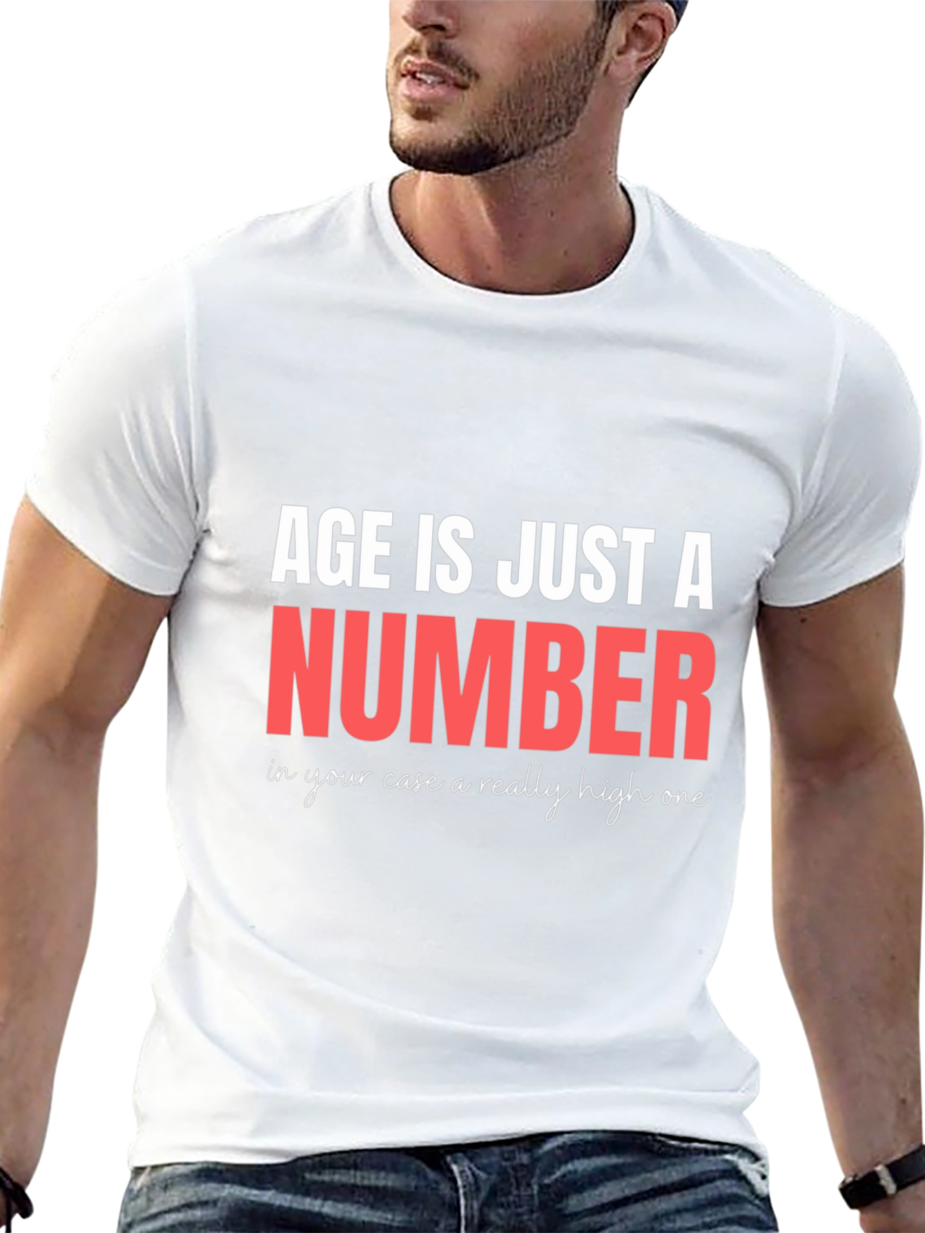 Black Funny Age is Just a Number T-Shirt view 13