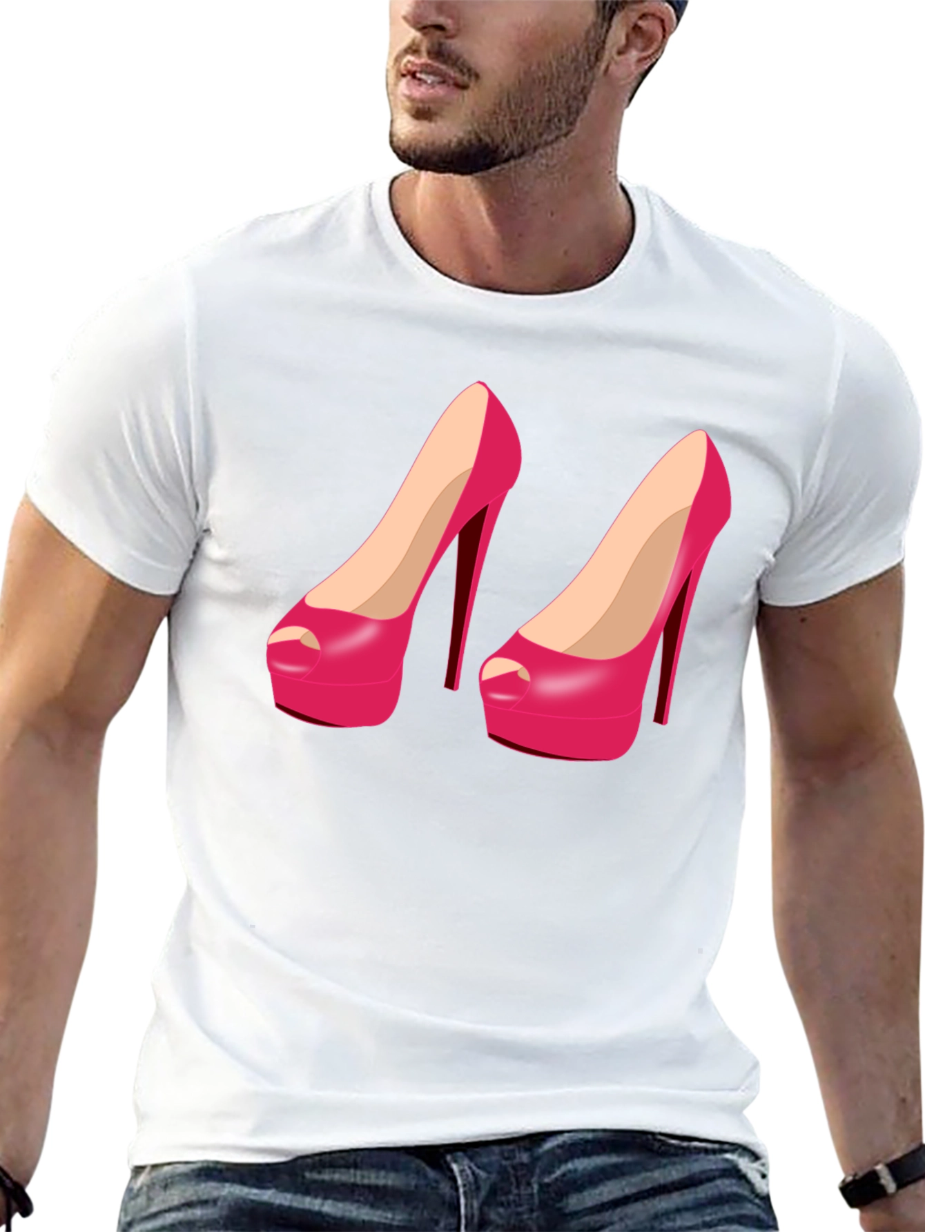 Black Stiletto Heel Graphic Tee view 13