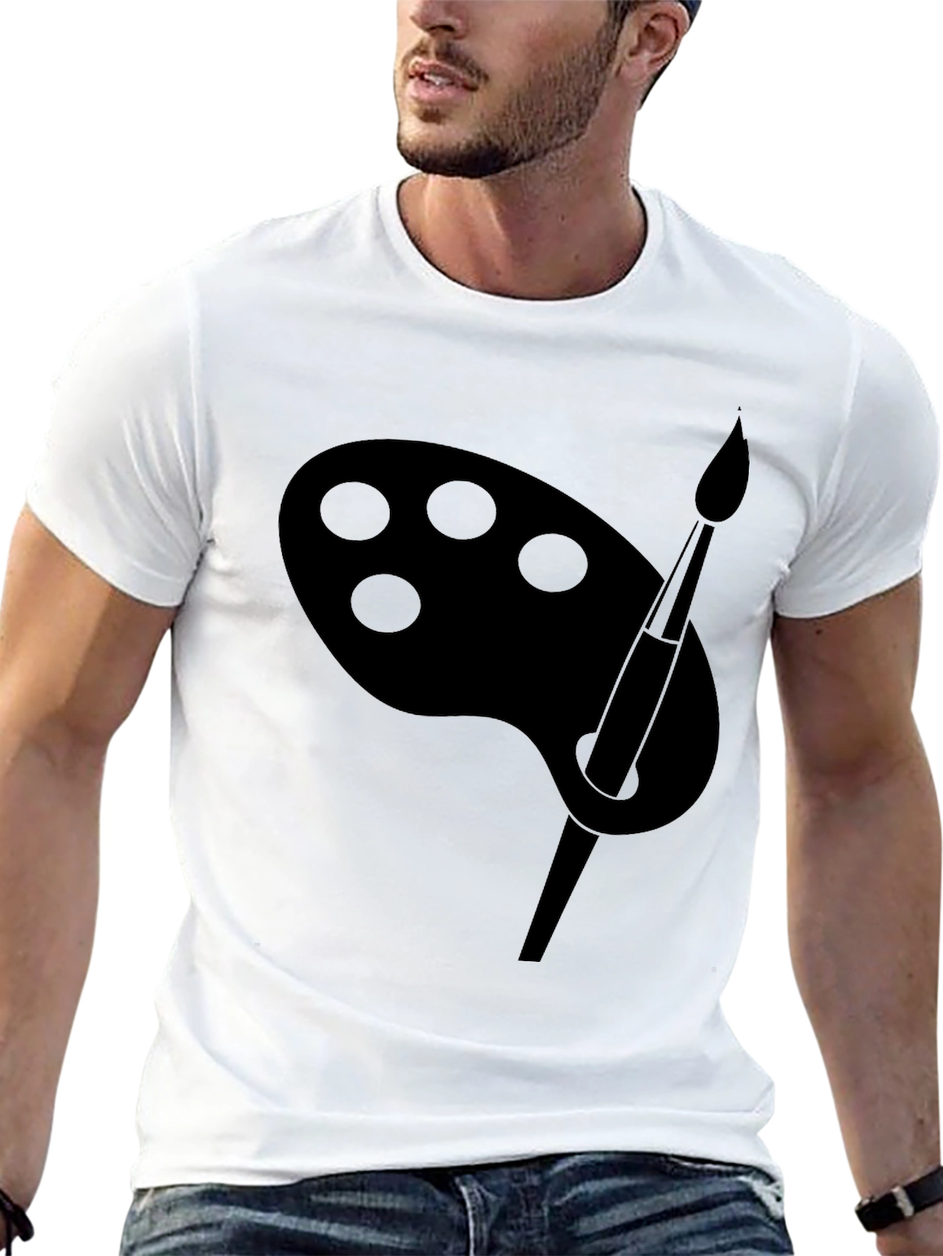 Black Artist Palette T-Shirt - Black view 13