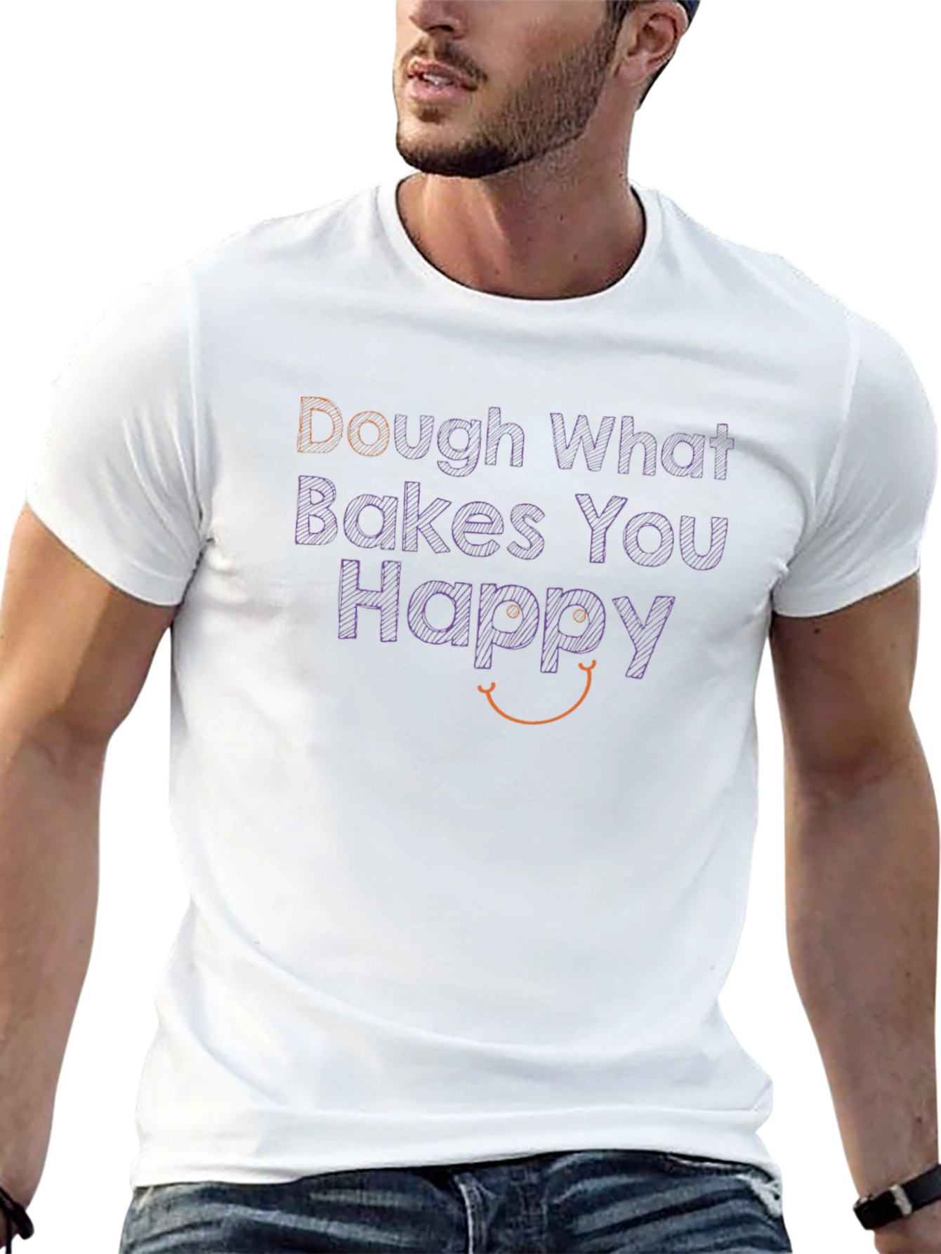 Black Dough What Bakes You Happy Graphic T-Shirt view 13