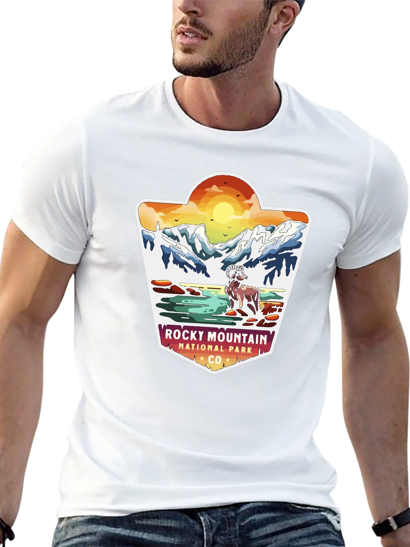 Black Rocky Mountain National Park Graphic Tee view 13