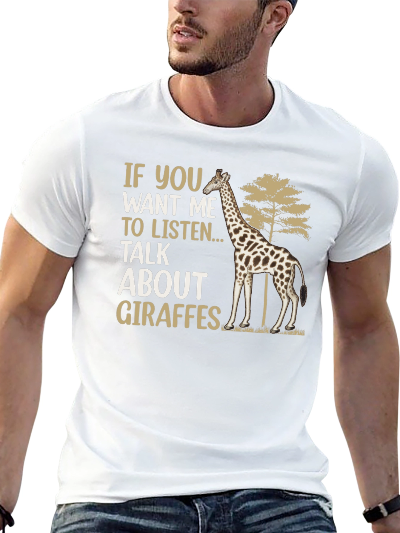 Black Giraffe Lover T-Shirt: If You Want Me to Listen... view 13