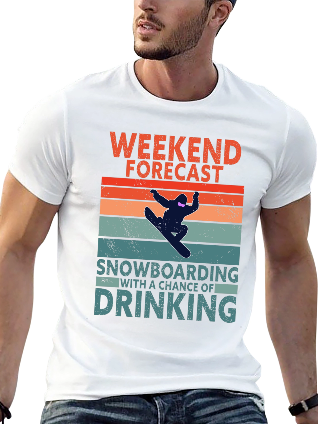 Black Weekend Forecast Snowboarding T-Shirt view 13