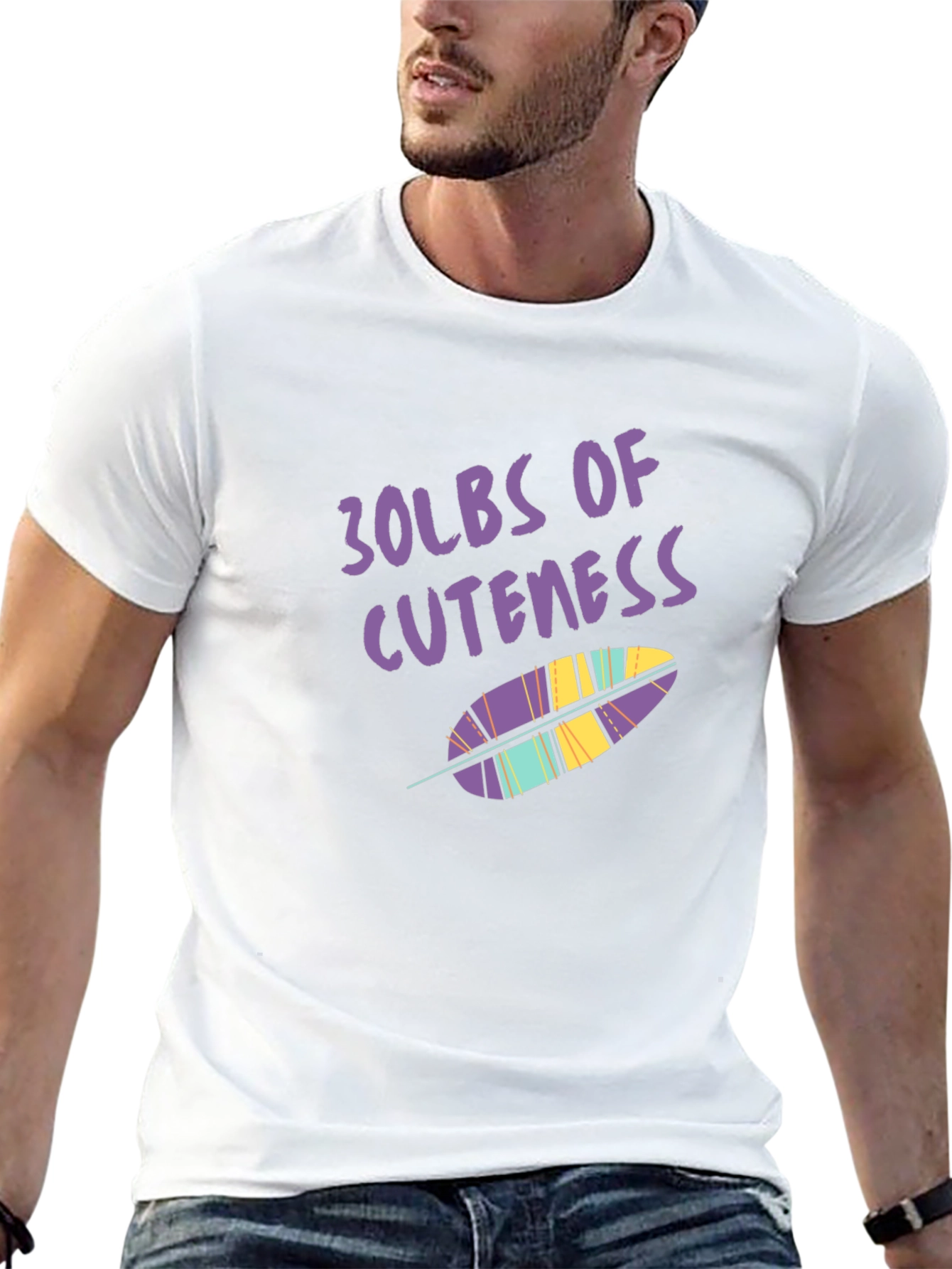Black 30lbs of Cuteness Graphic Tee view 13