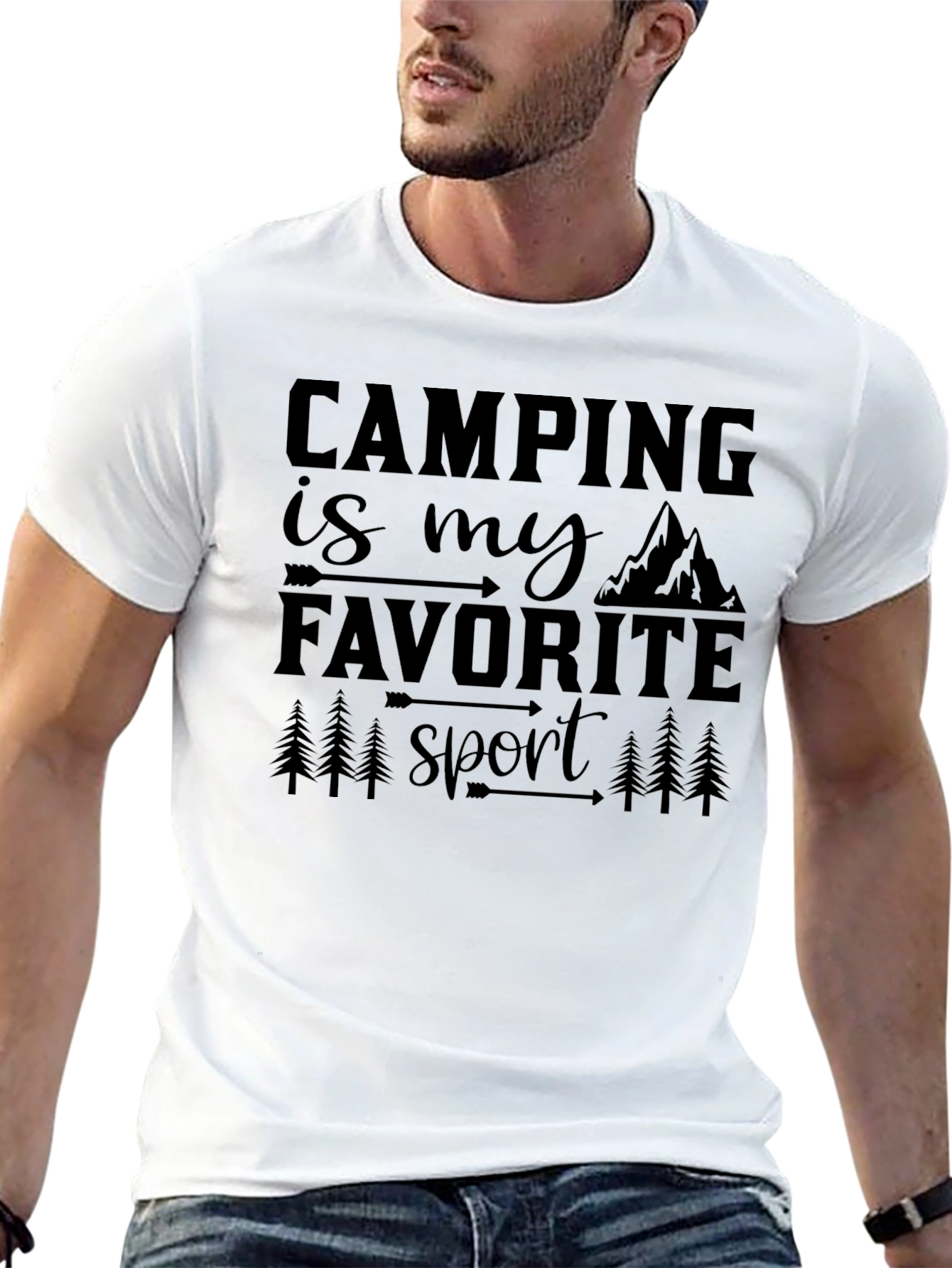 Black Camping Is My Favorite Sport Graphic Tee view 13