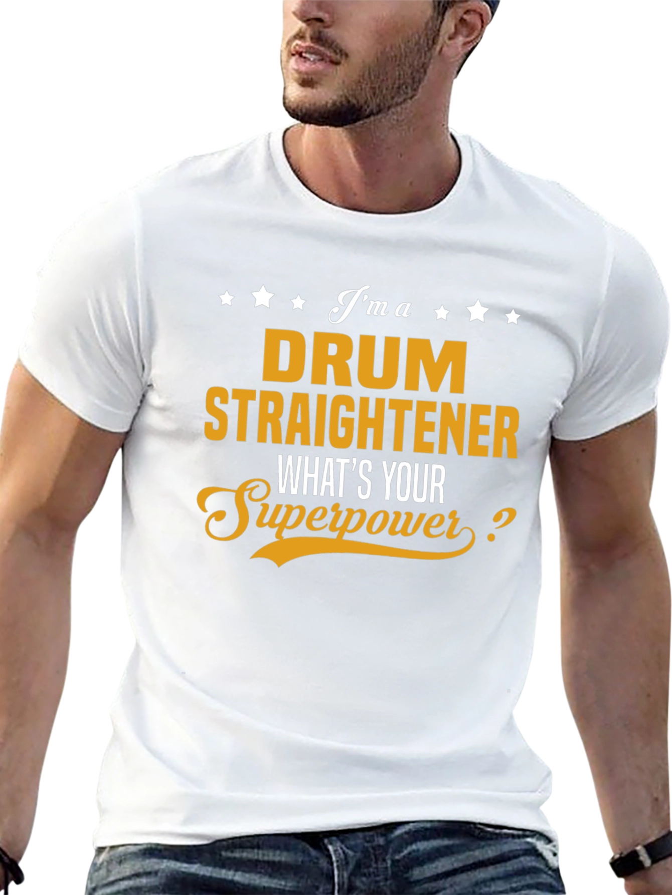 Black Drum Straightener Superpower T-Shirt - Black view 13