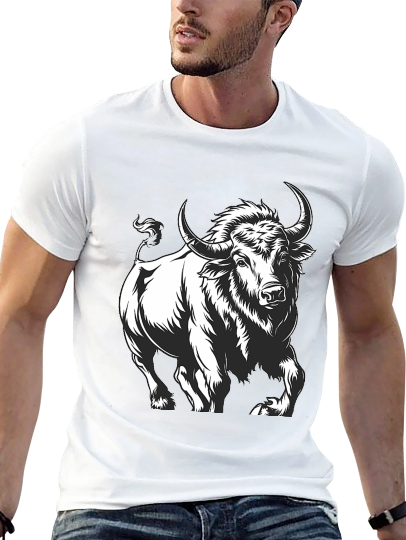 Black Black Bull Graphic Tee - Bold & Stylish view 13