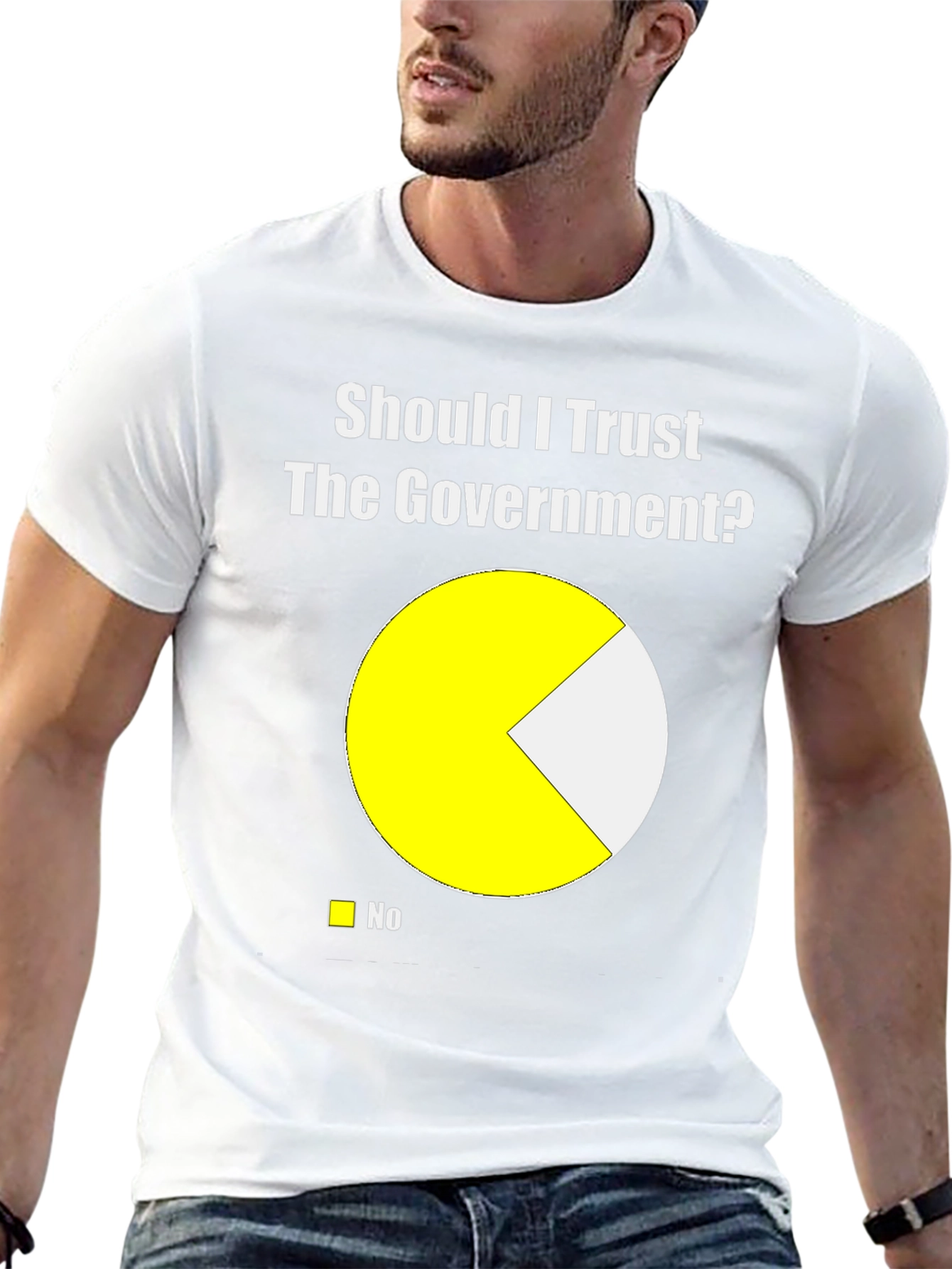 Black Should I Trust The Government? Funny T-Shirt view 13