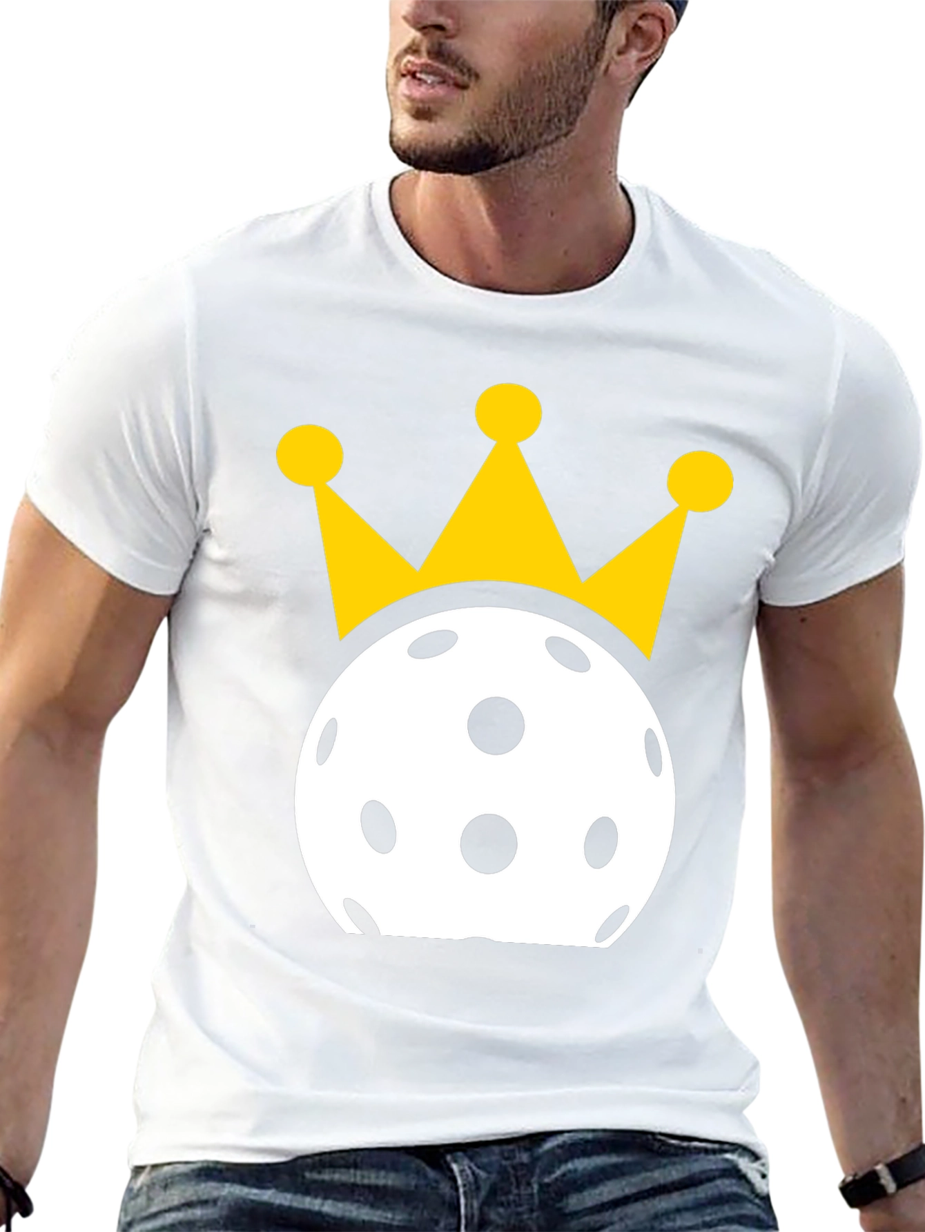 Black Pickleball King T-Shirt - Black Cotton Tee view 13