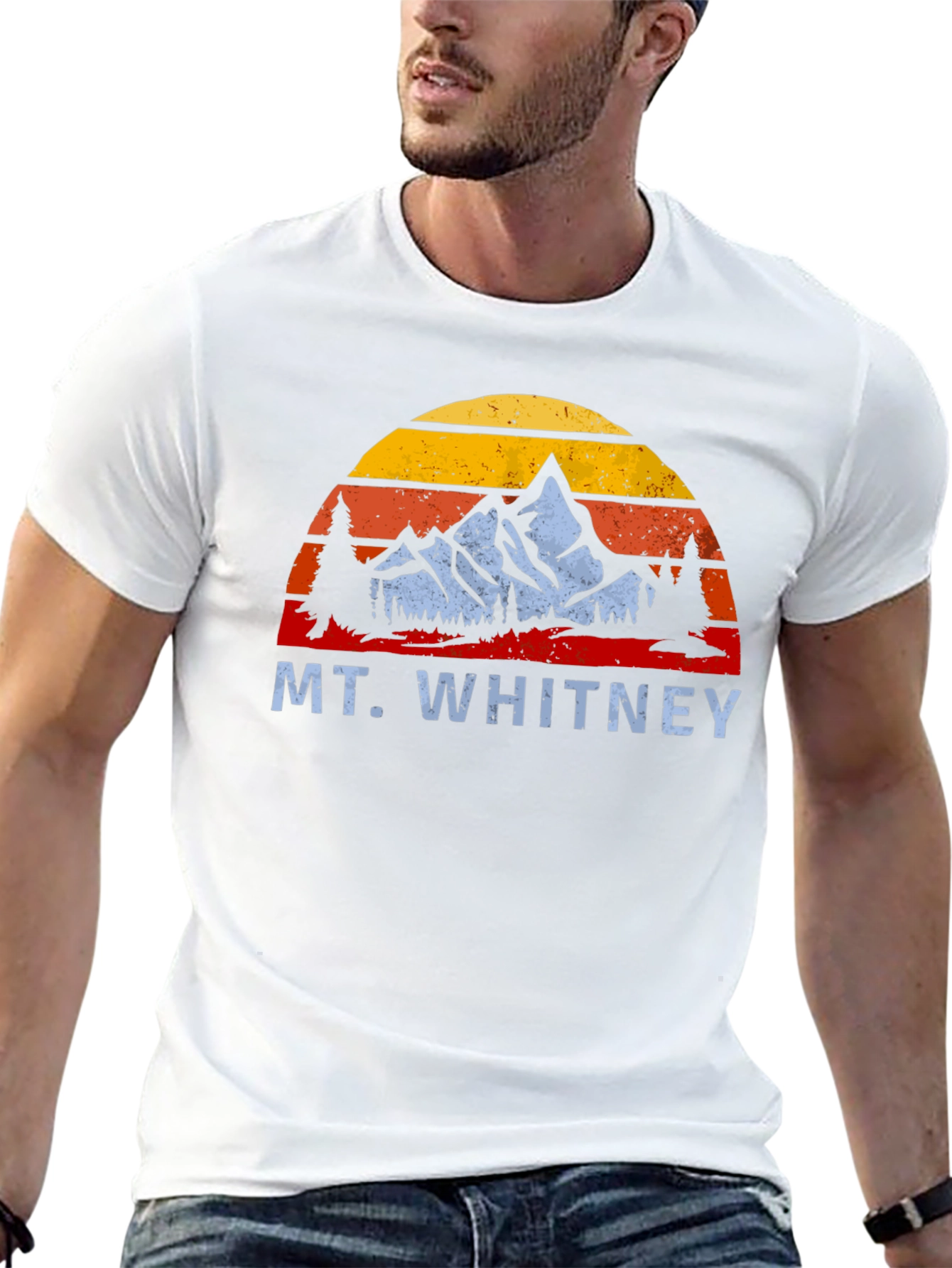 Black Mt. Whitney Retro Sunset T-Shirt view 13