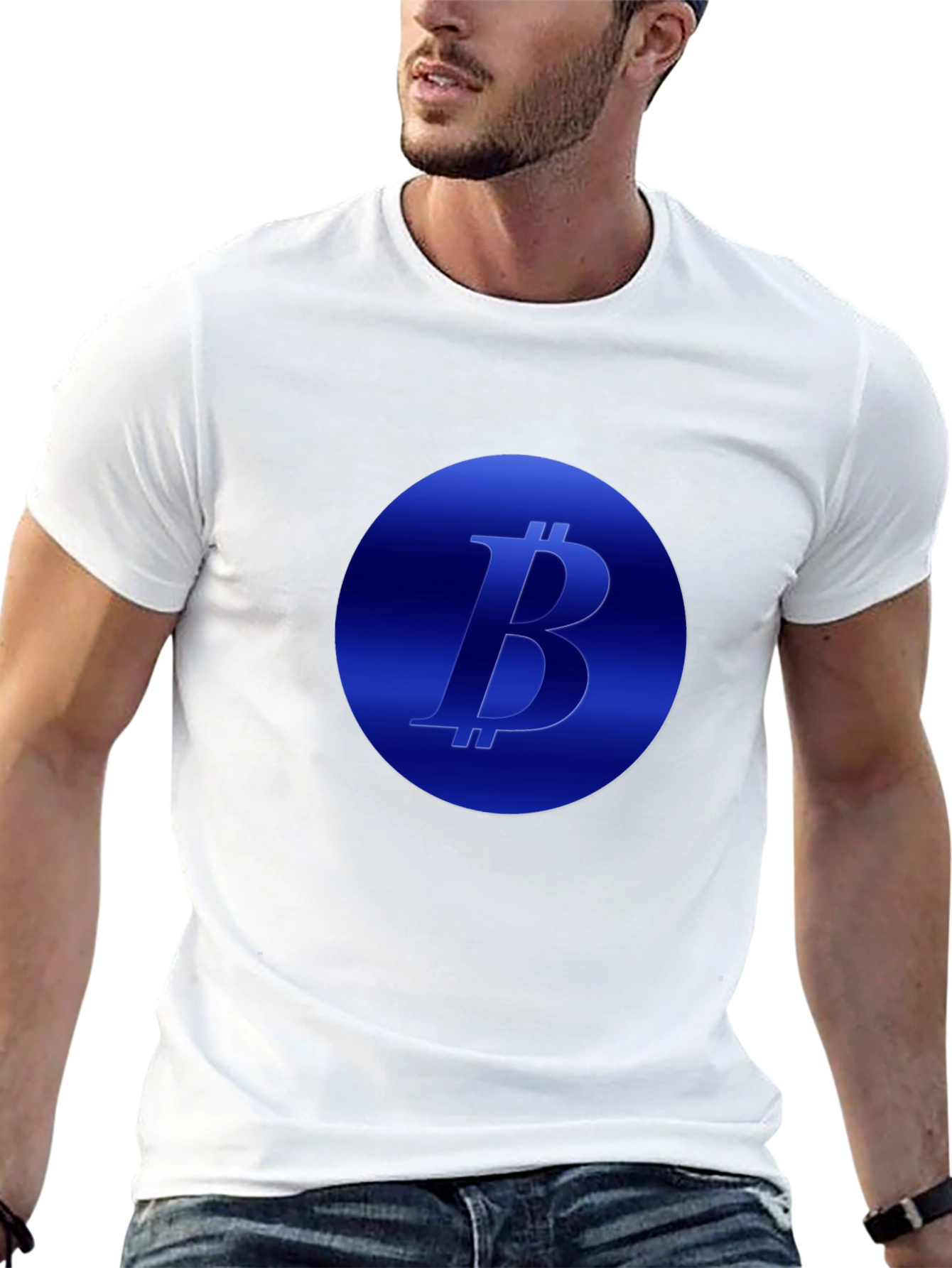 Black Bitcoin Logo T-Shirt - Crypto Fashion view 13