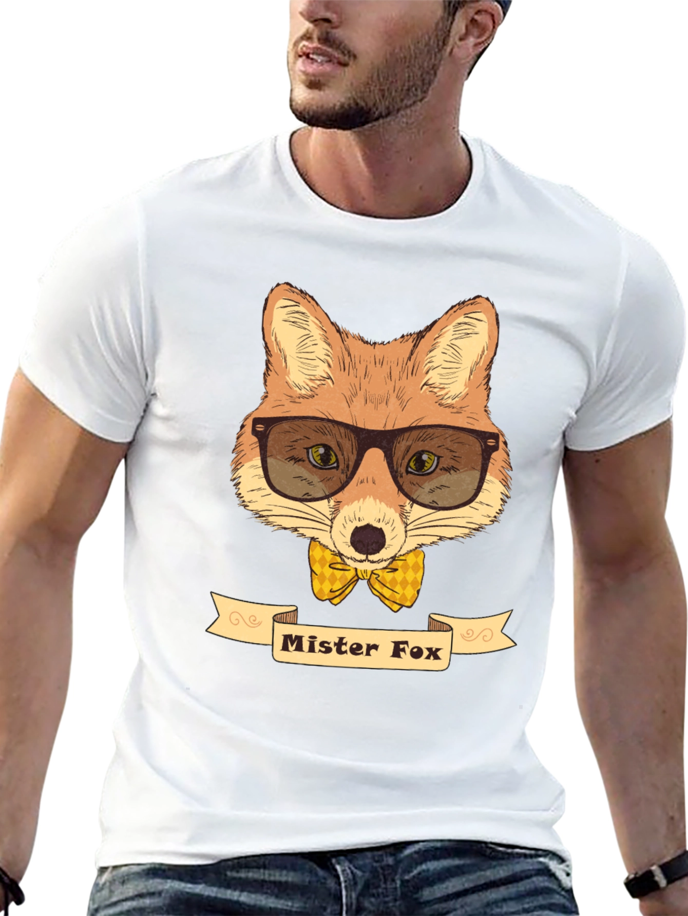 Black Mr. Fox Graphic Tee - Stylish Novelty Shirt view 13