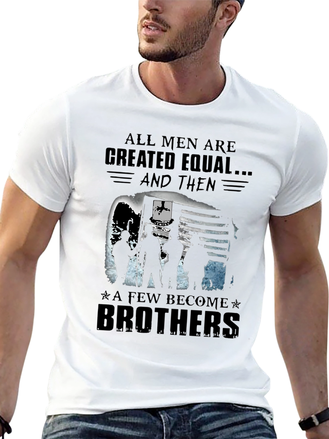 Black Brotherhood Graphic Tee - All Men Created Equal view 13