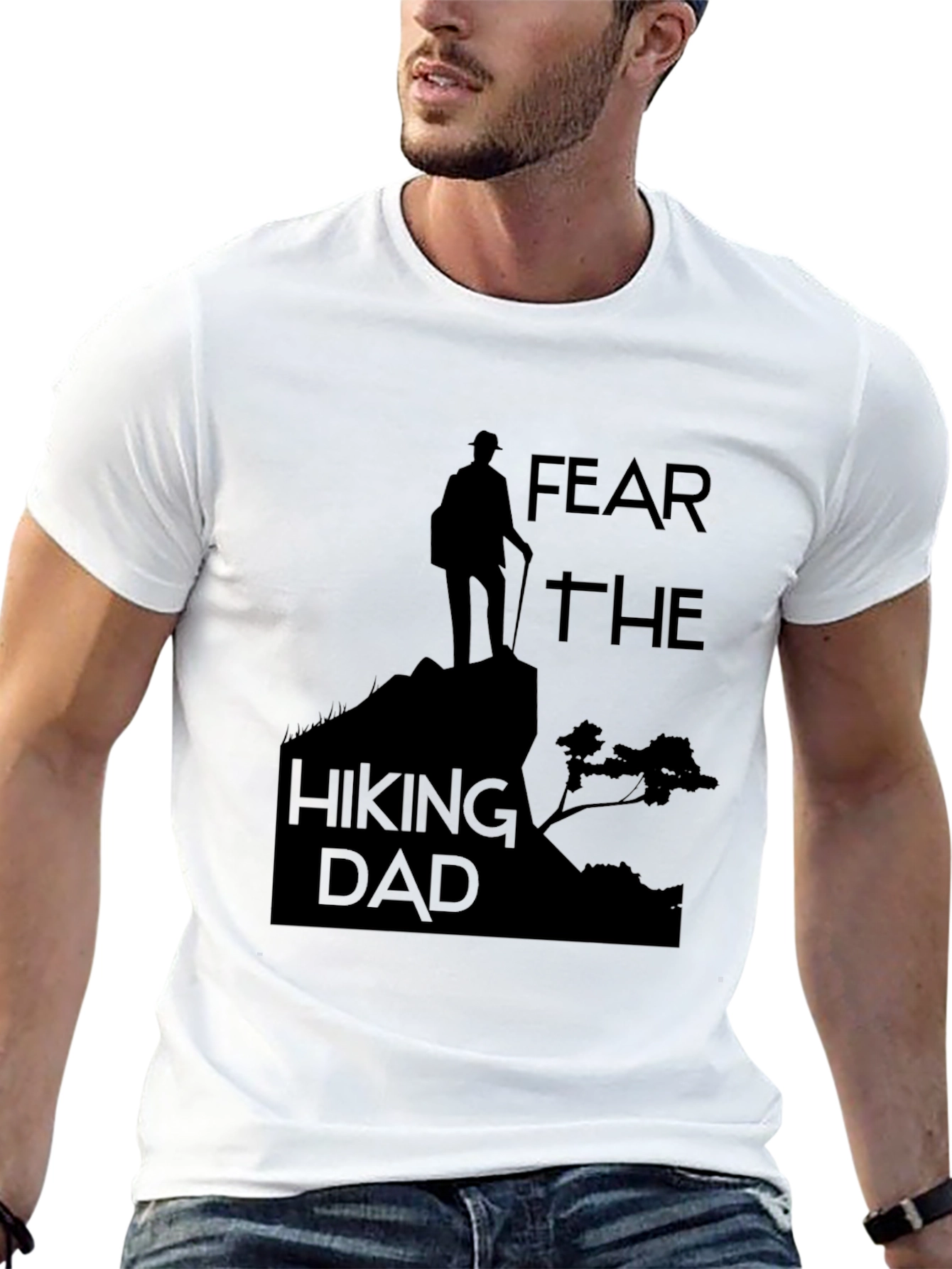 Black Fear The Hiking Dad Black T-Shirt view 13