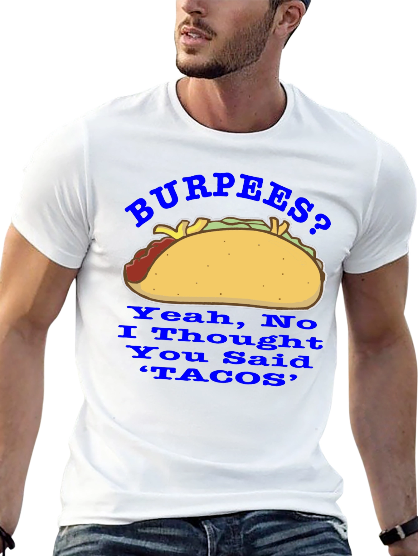 Black Burpees? No, Tacos! Funny Foodie Graphic Tee view 13