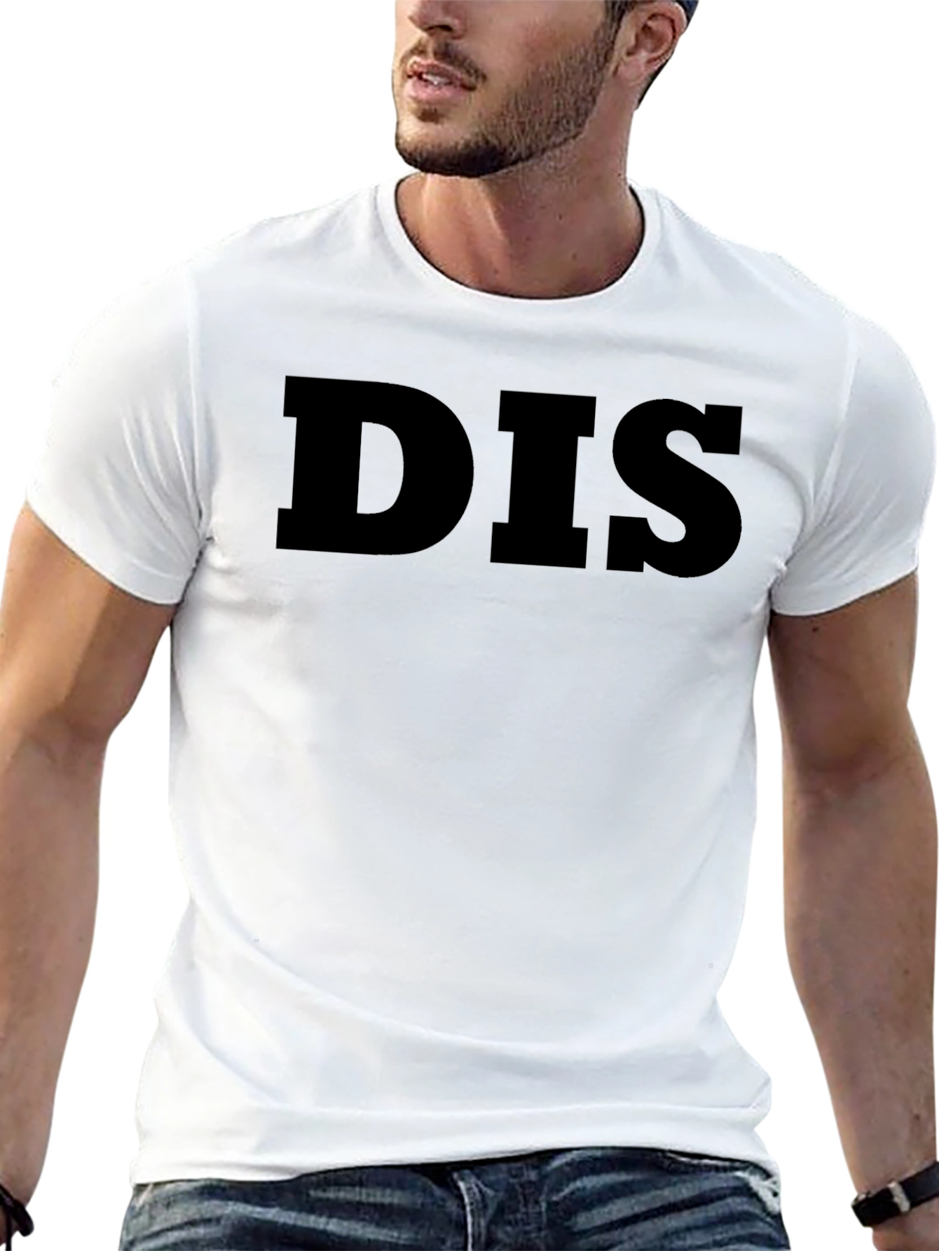 Black DIS T-Shirt - Bold Statement Tee view 13