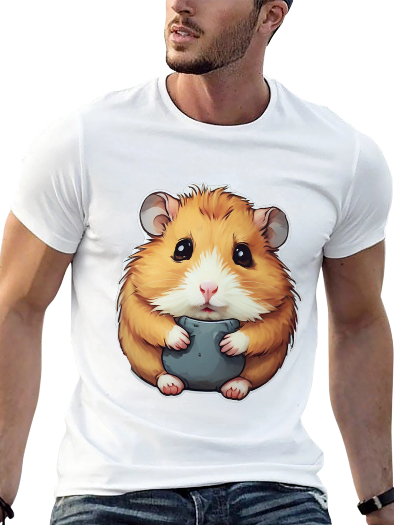 Black Hamster Graphic Tee - Cute Animal Design view 13