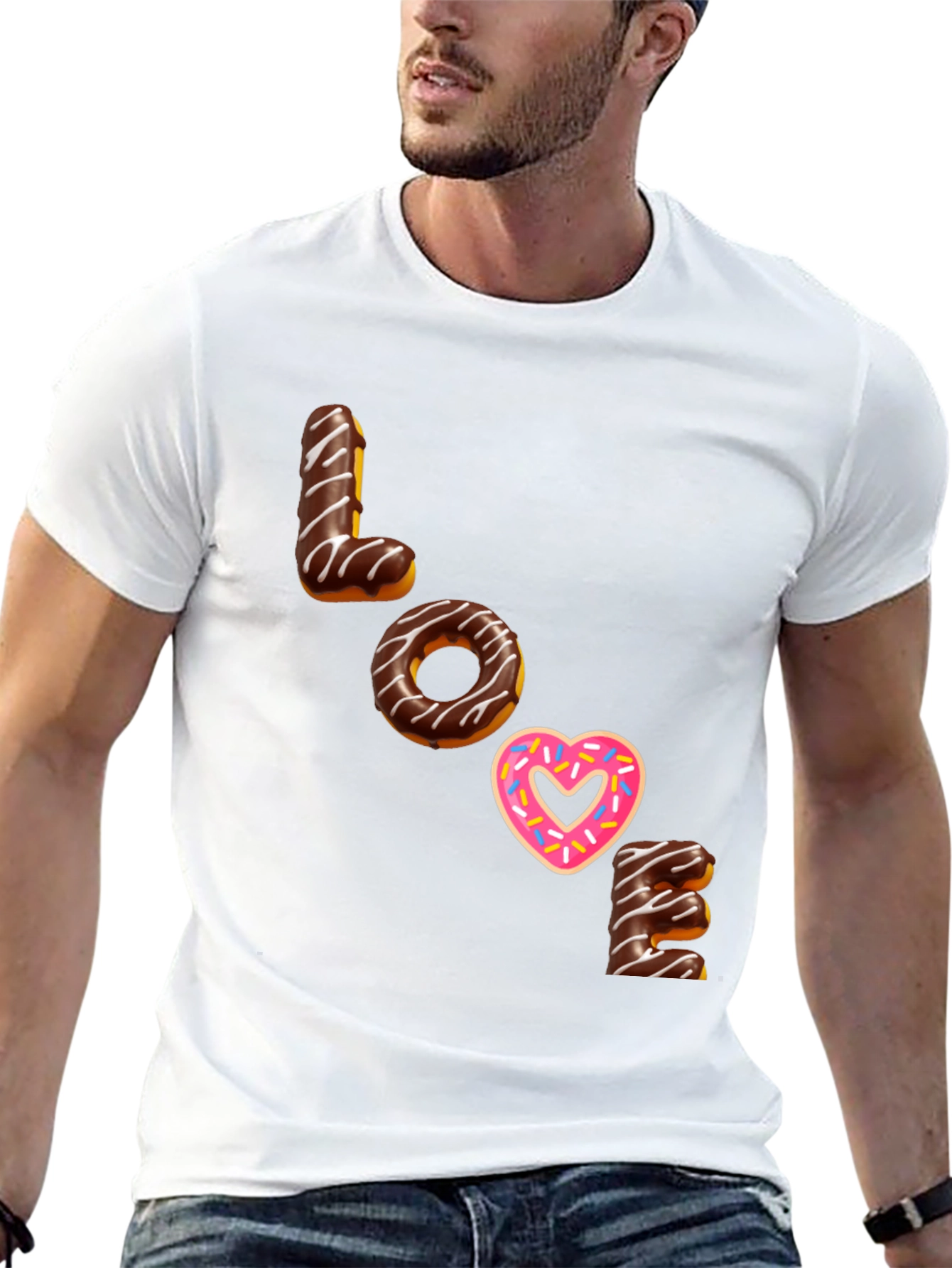 Black Love Donut T-Shirt - Sweet Treat Fashion Tee view 13