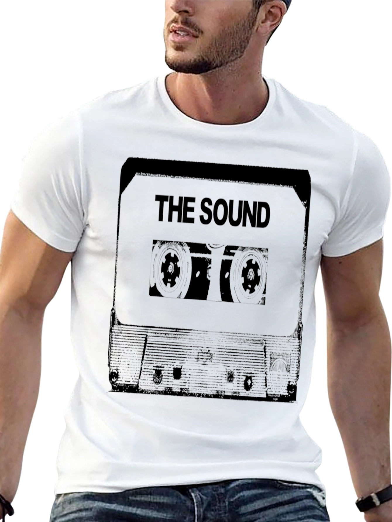 Black The Sound Cassette Tape Graphic T-Shirt view 13