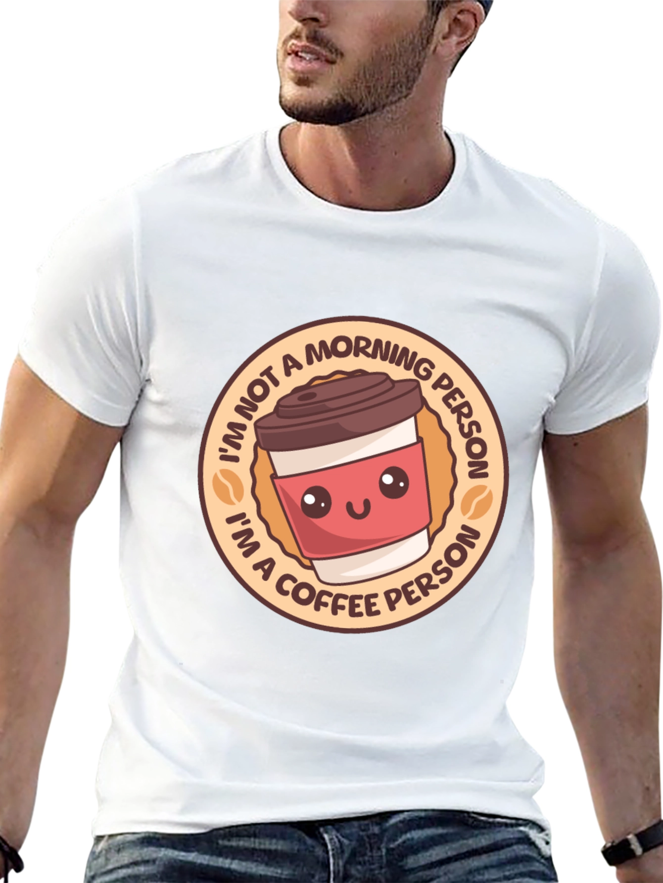 Black Coffee Person T-Shirt - Funny Morning Tee view 13