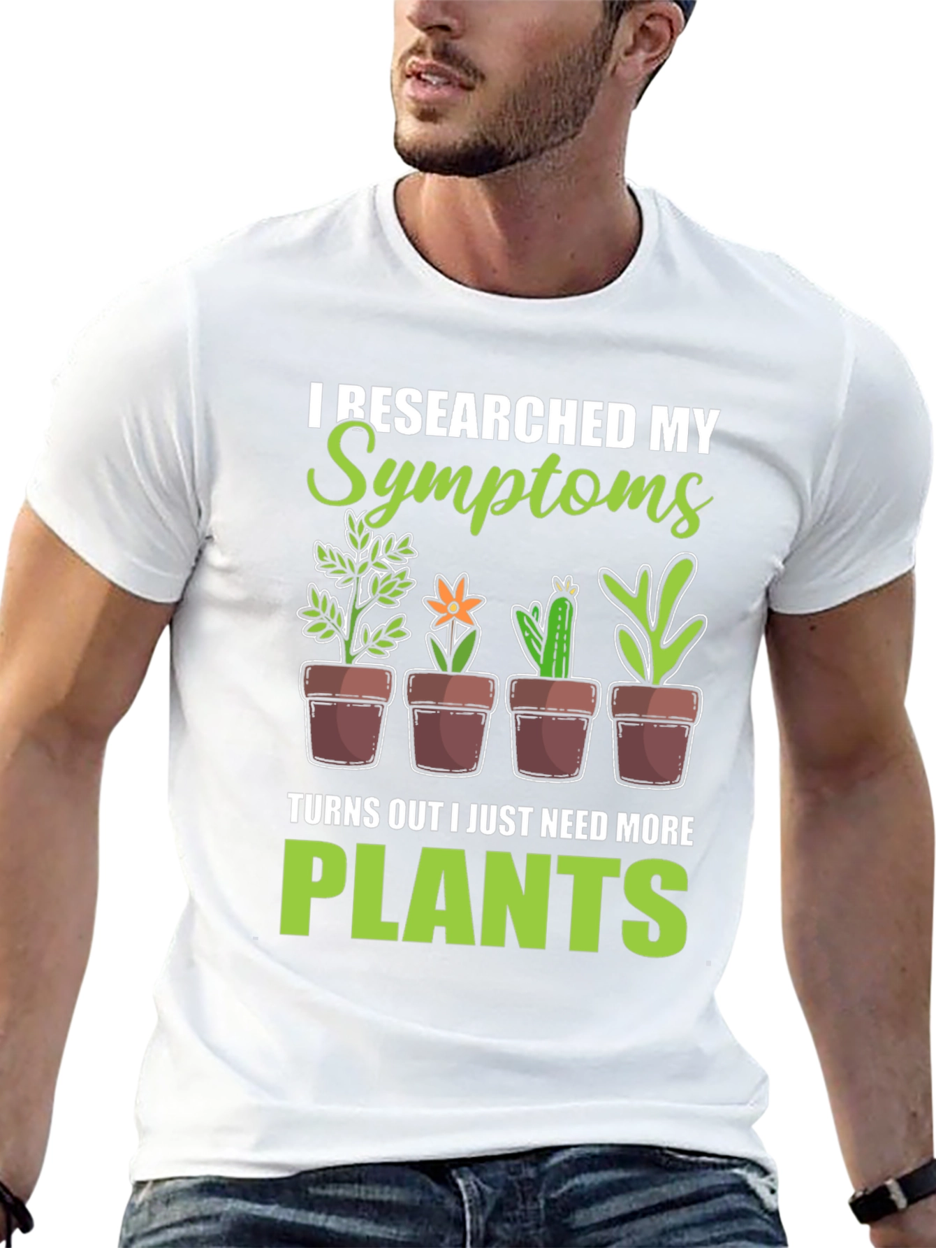Black More Plants T-Shirt Funny Gardening Tee view 13
