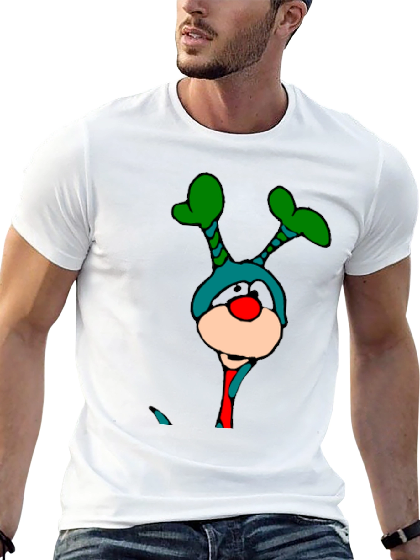 Black Novelty Holiday Cartoon Character Black T-Shirt view 13