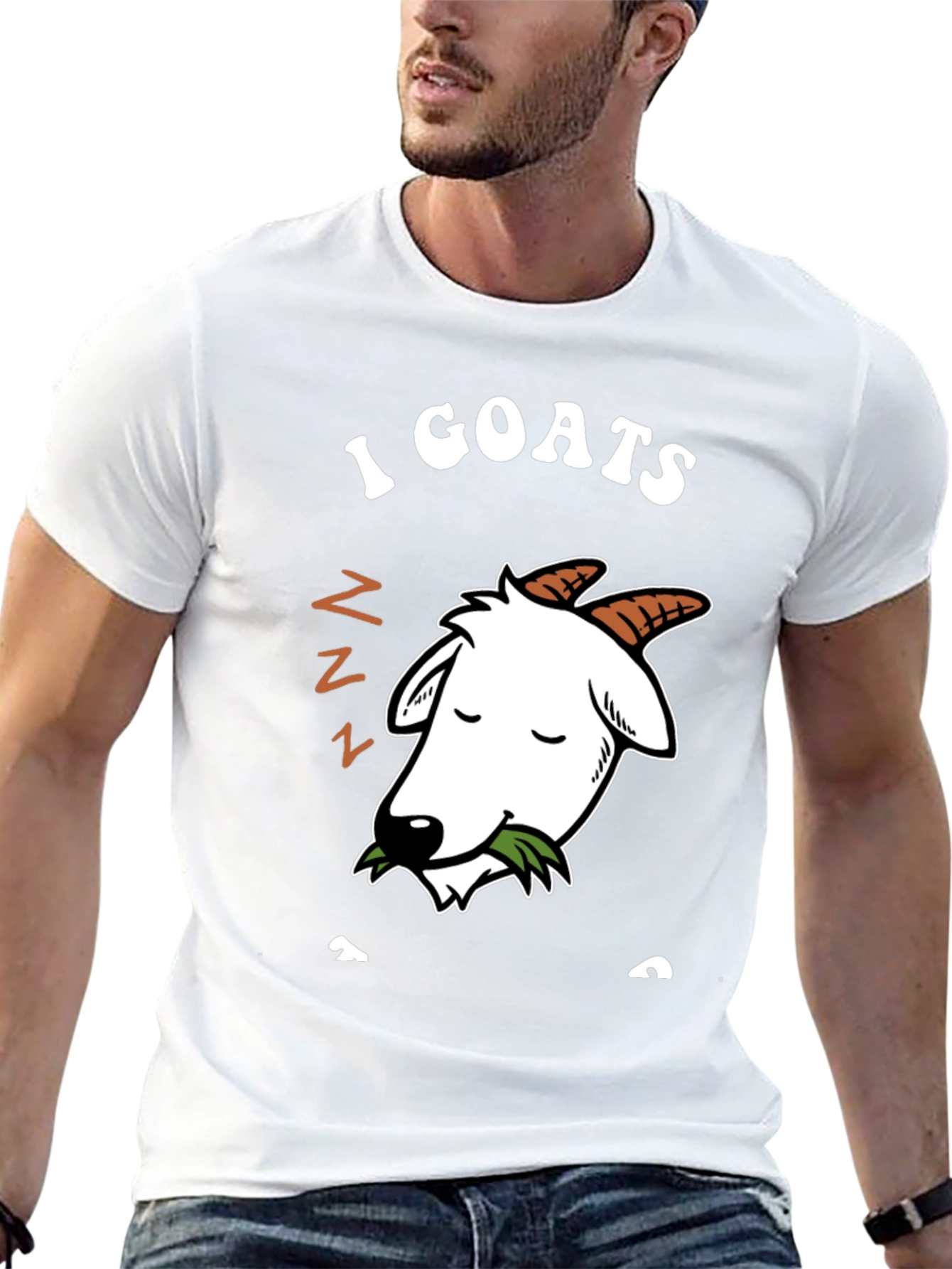 Black I Goats To Sleep Funny Graphic T-Shirt view 13