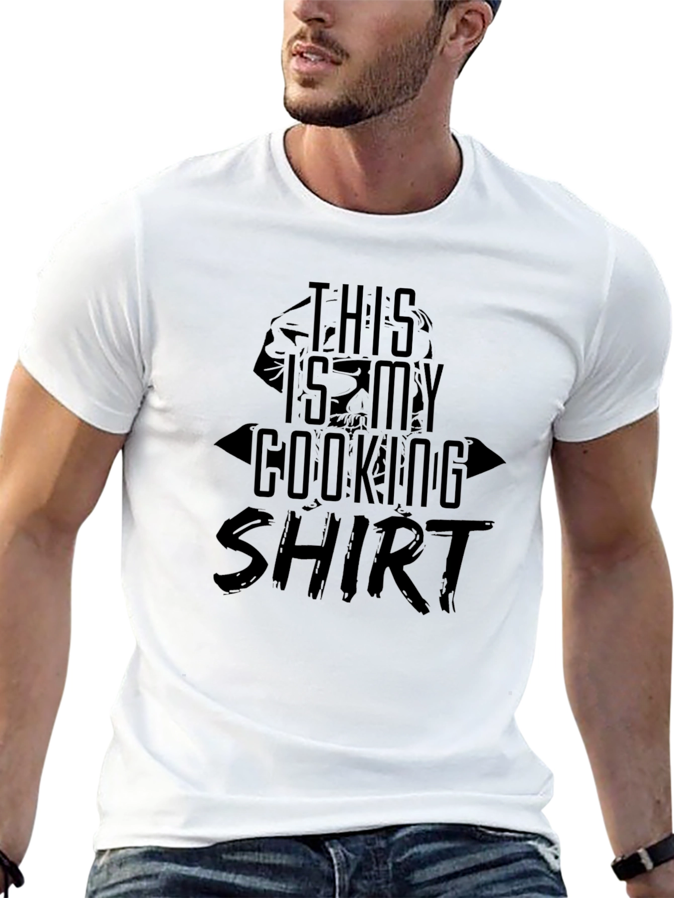 Black This is My Cooking Shirt - Novelty Chef T-Shirt view 13