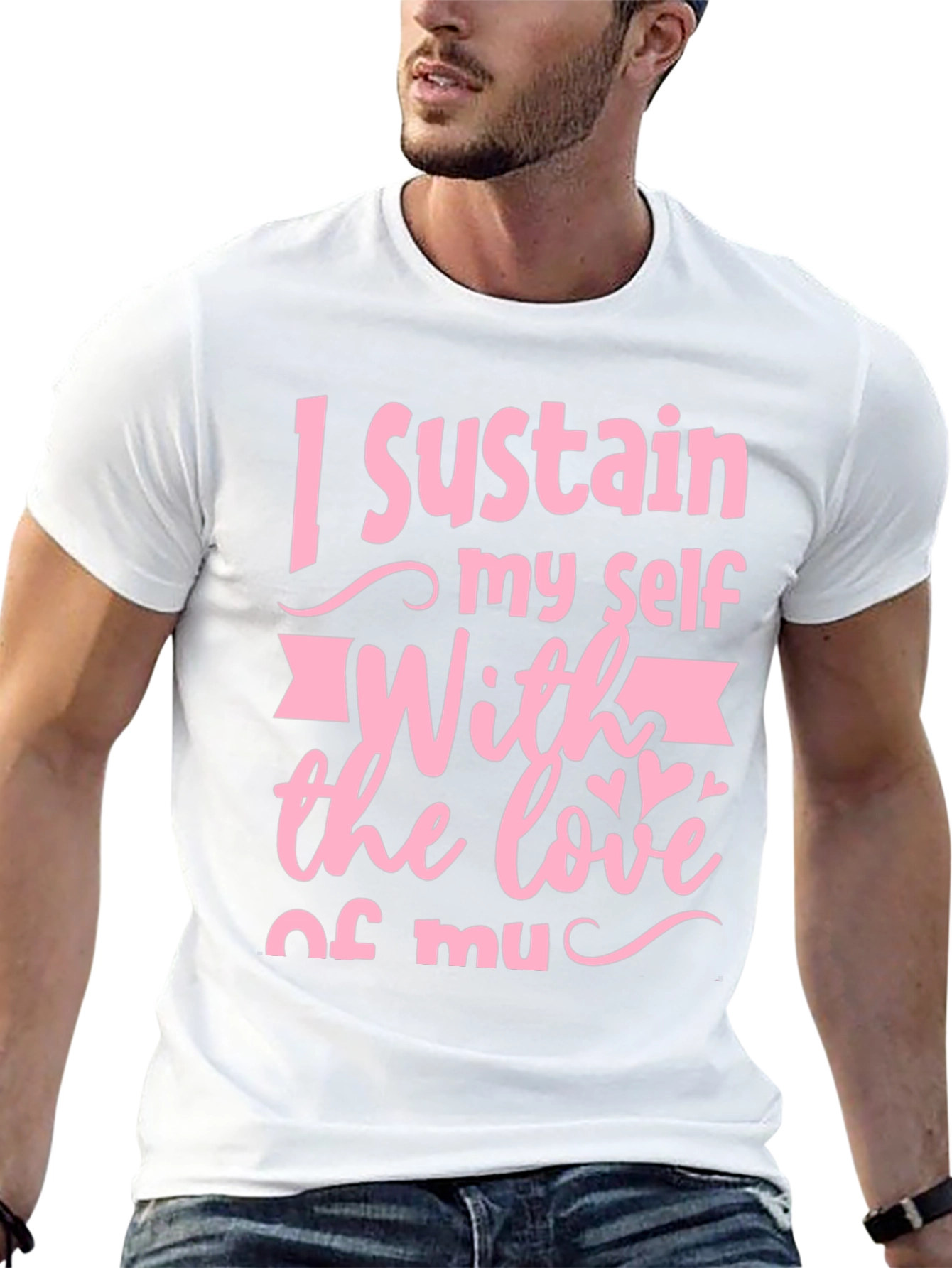 Black I Sustain Myself With Love Graphic Tee view 13