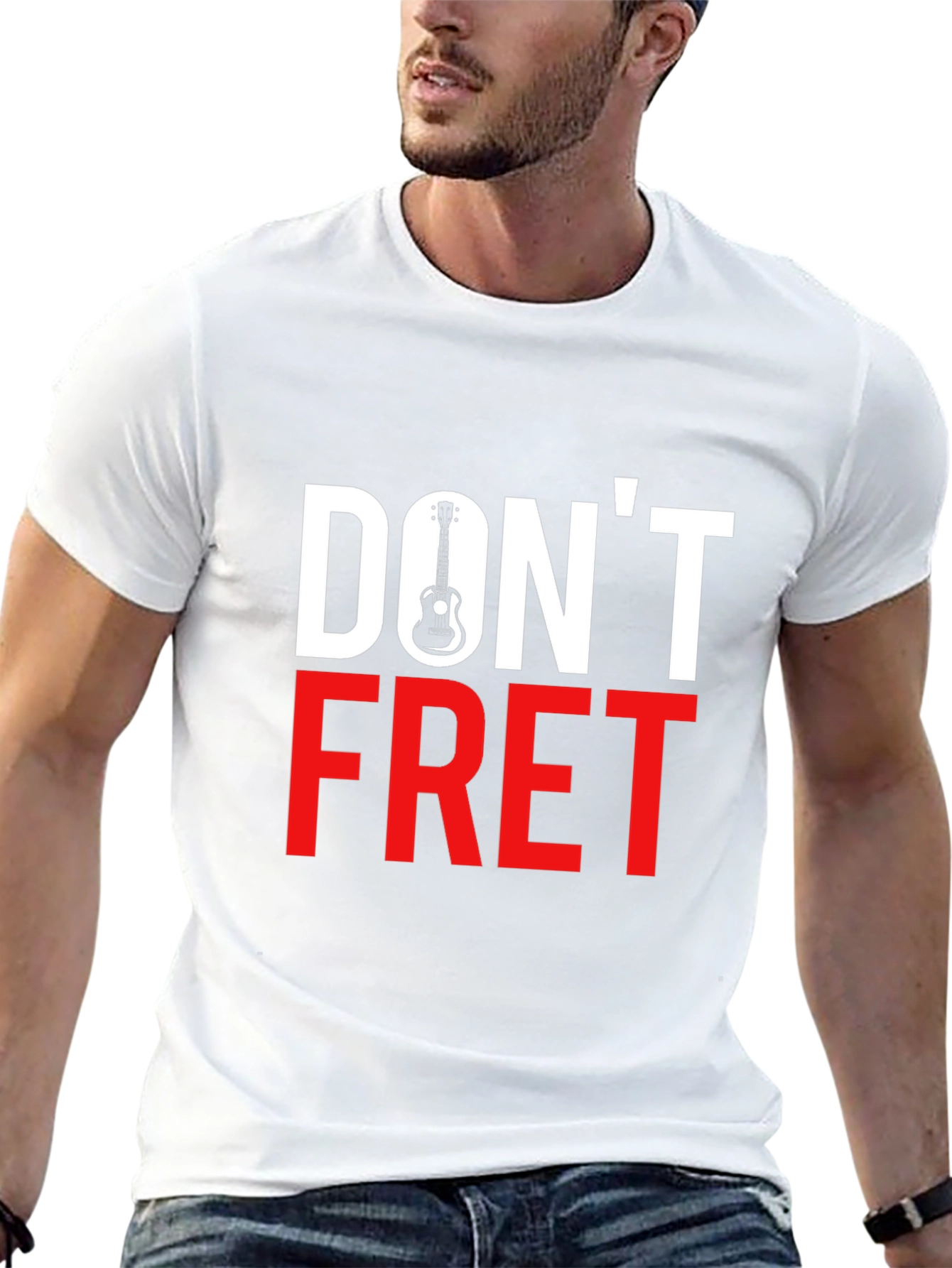 Black Don't Fret Guitar T-Shirt view 13